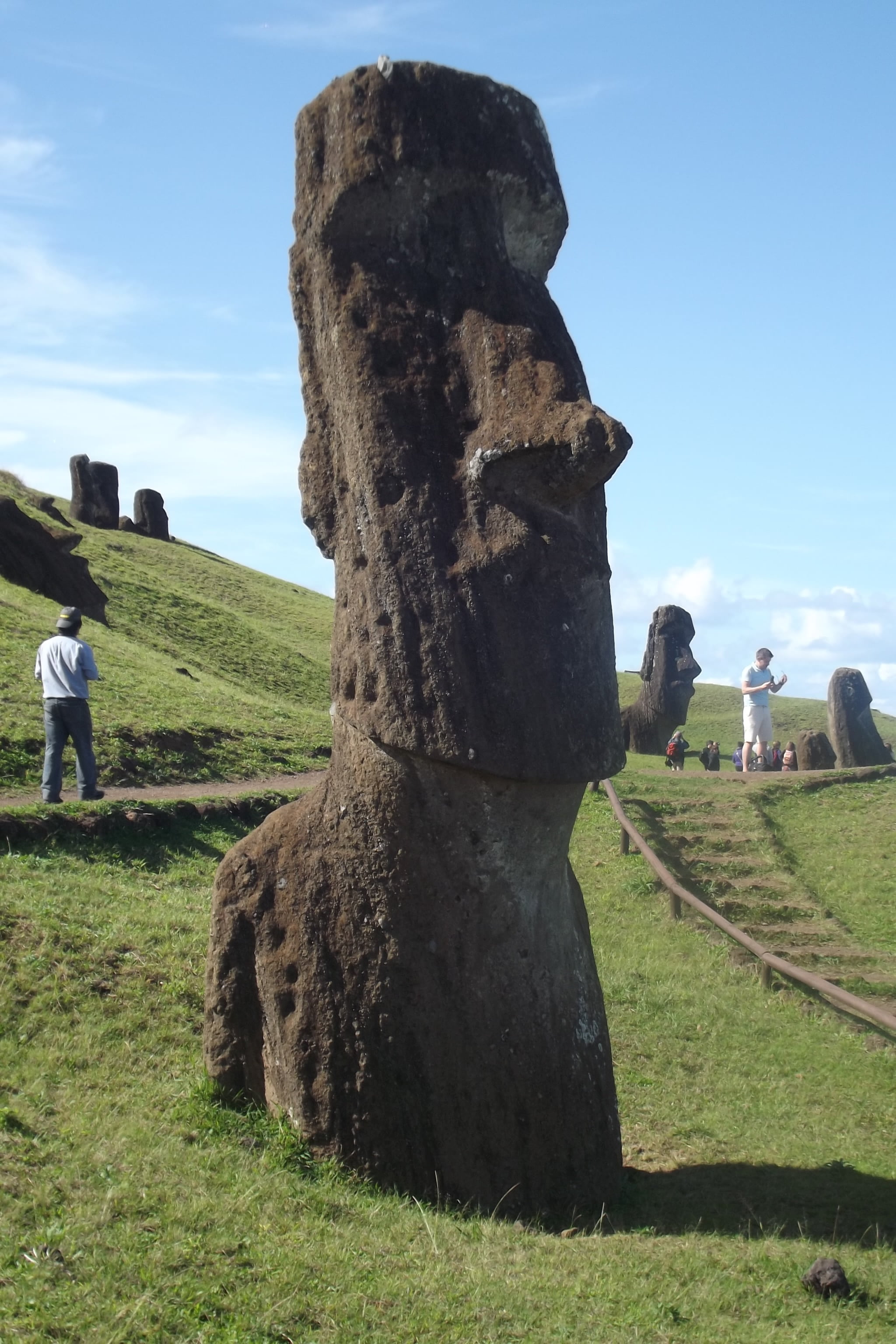 ancient, sky, old Ruin, moai, field, grave, outdoors, nature, day, stone, ancient civilization, famous Place, easter island, no people, the past, cemetery, Phone HD Wallpaper