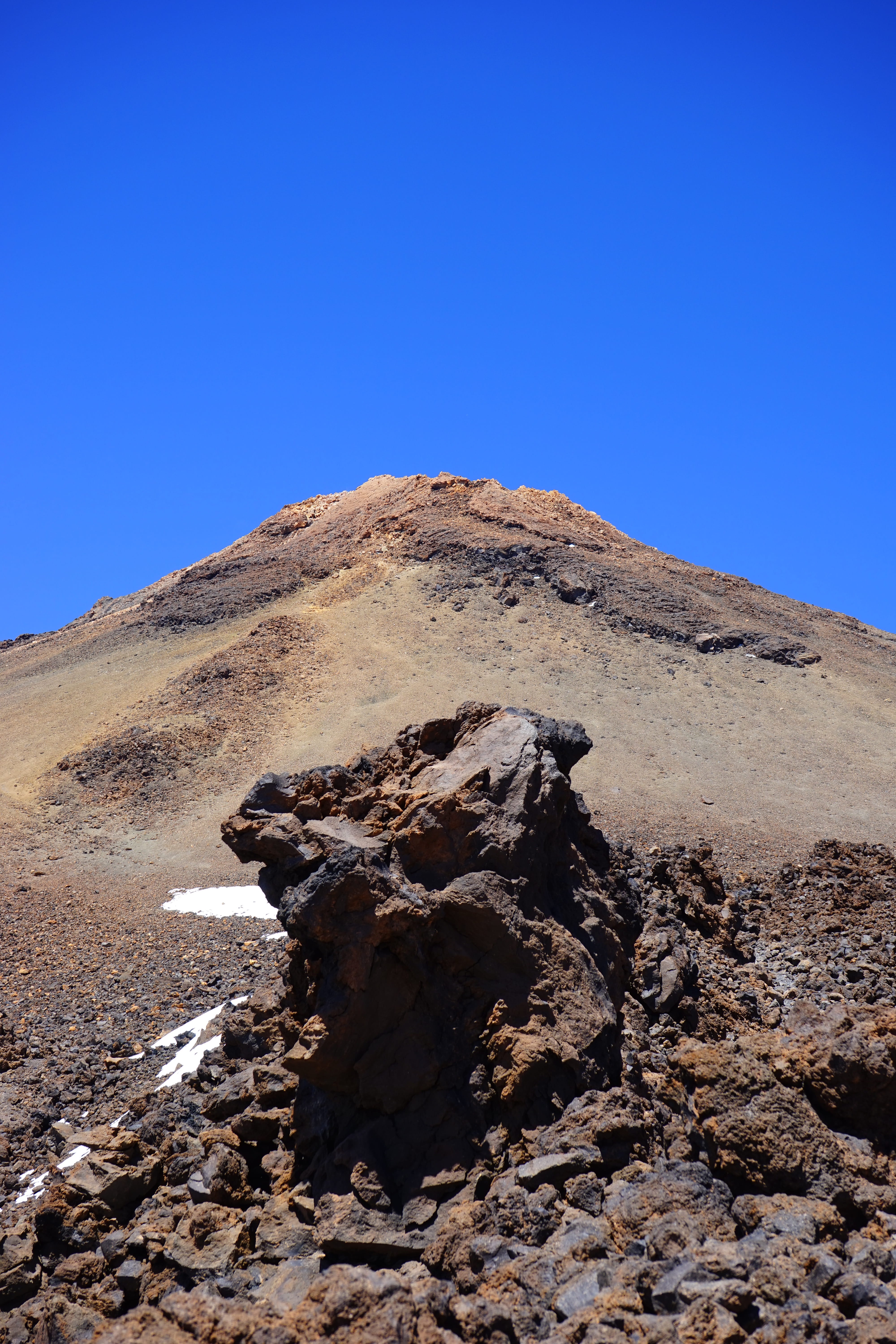 day, desert, volcano, physical geography, landscape, rock - Object, formation, sky, Teide, tranquility, land, rock, environment, 3718, copy space, 5K, Phone HD Wallpaper