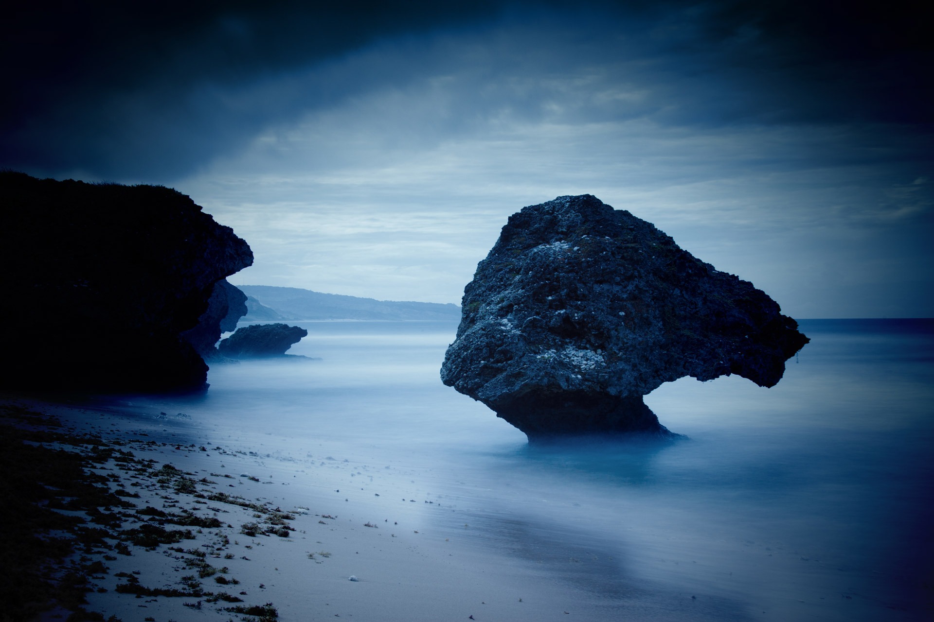 beauty in nature, stone, scenics, rock - Object, no people, solid, eroded, ocean, water, land, shore, landscape, barbados, gray, rock, outdoors, tranquility, HD Wallpaper