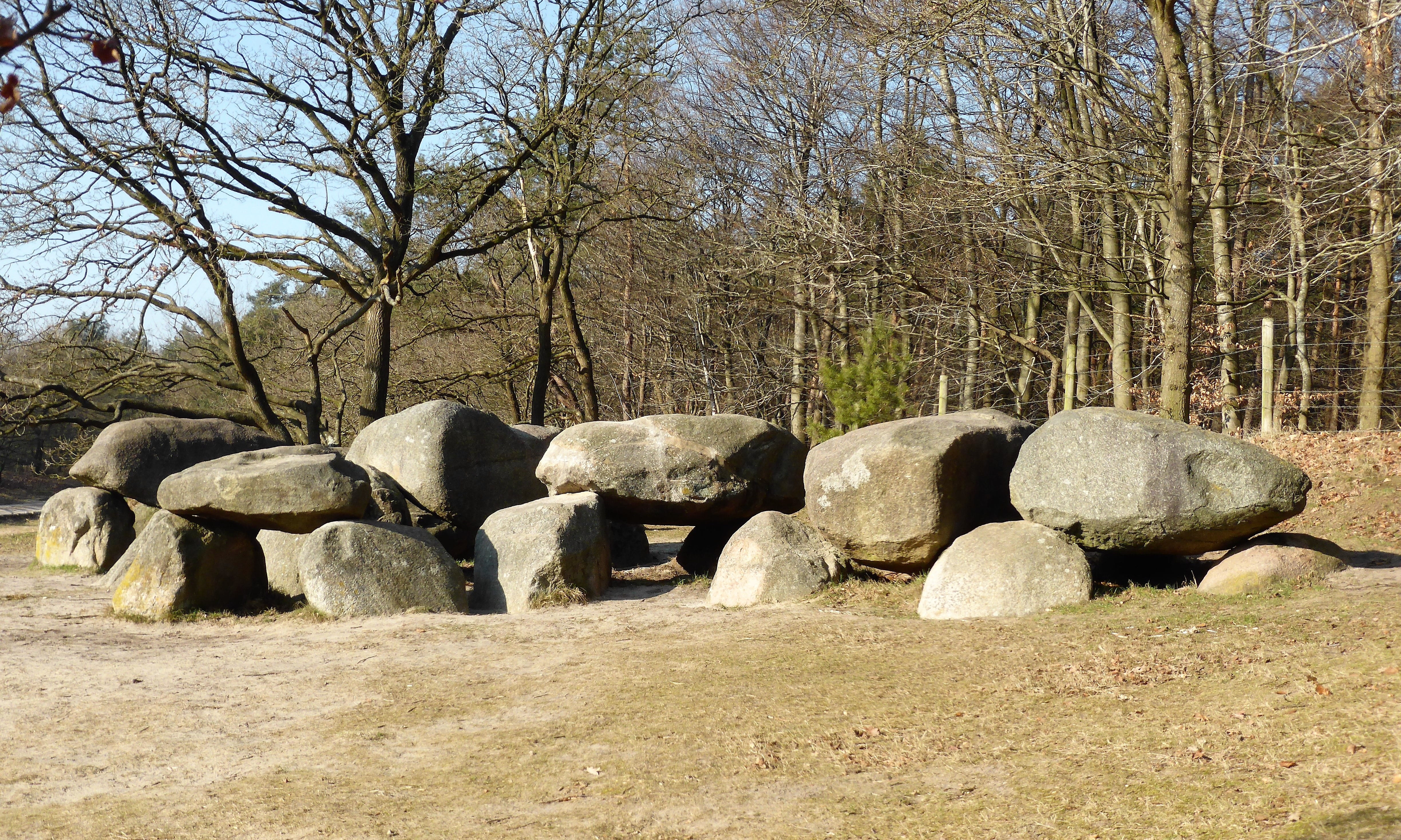 plant, history, sunlight, nature, solid, non-urban scene, stack, mound, stones, landscape, ice age, day, grave, tranquil scene, dolmen, rock, outdoors, HD Wallpaper