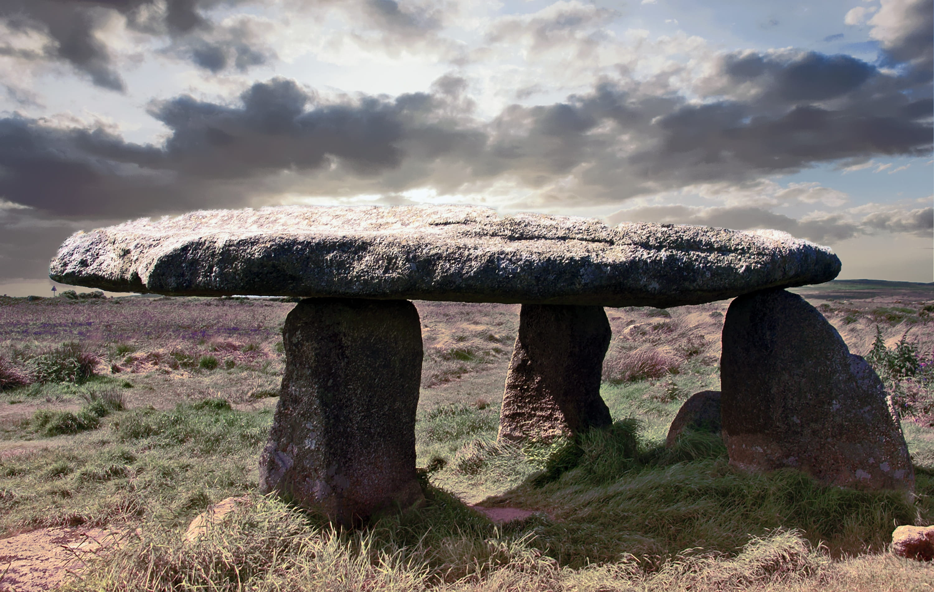tranquil scene, rock, scenics - nature, lanyon quoit, environment, nature, cloud - sky, cornwall, no people, solid, beauty in nature, outdoors, day, landscape, HD Wallpaper