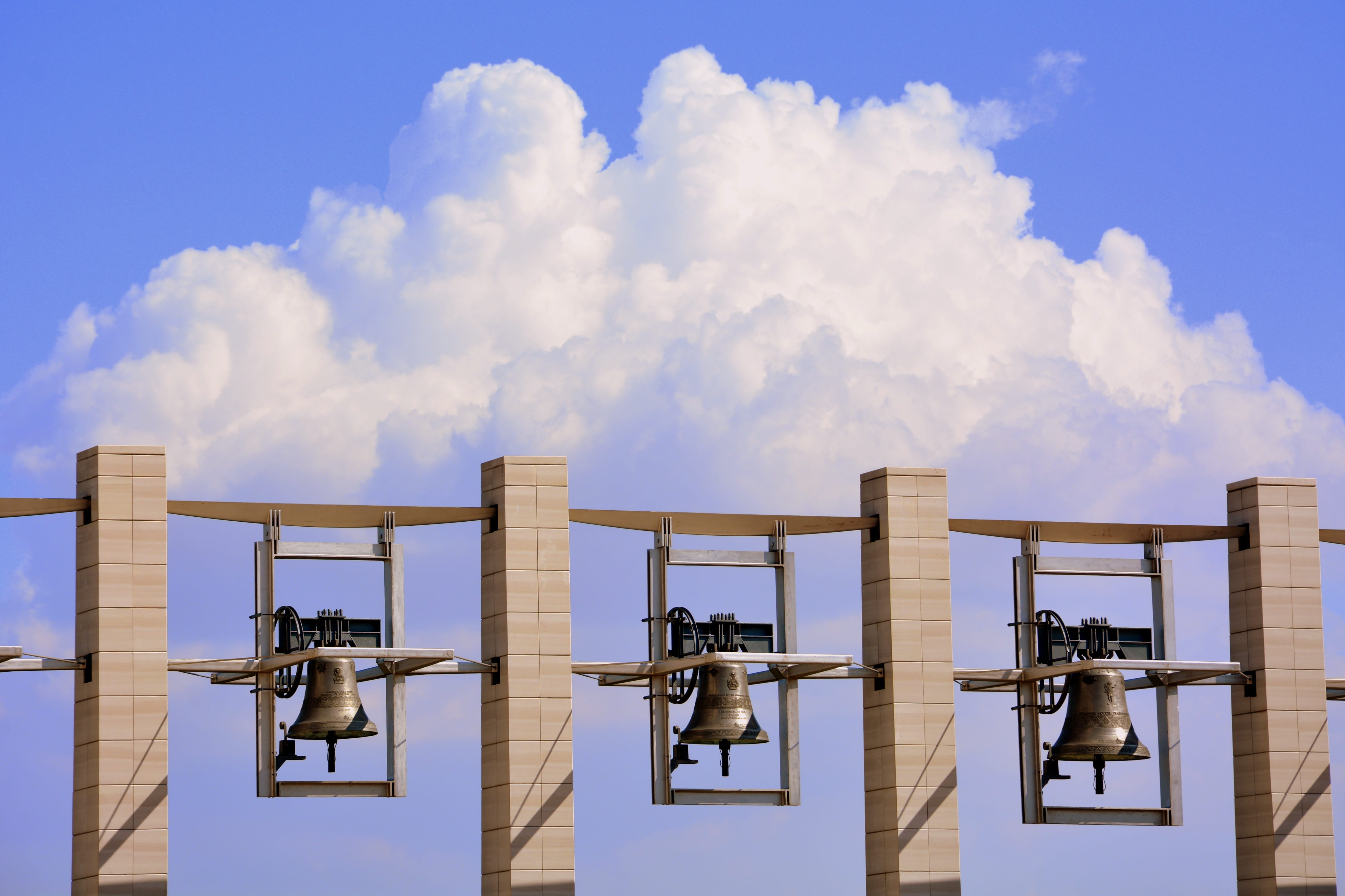 blue, architecture, sunlight, building exterior, cloud - sky, nature, connection, no people, series, factory, san giovanni rotondo, day, built structure, HD Wallpaper