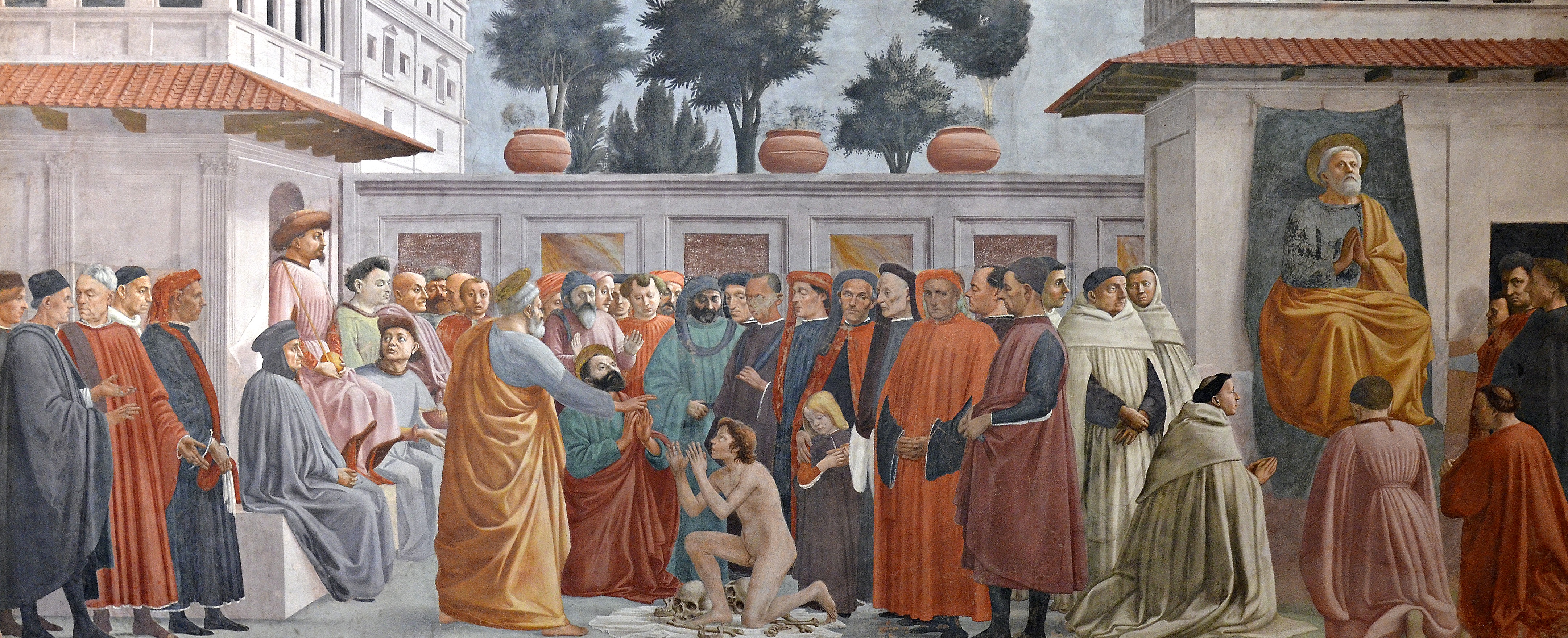 beside, group of people, people, female likeness, mural, building exterior, statue, florence, human representation, place of worship, architecture, building, HD Wallpaper