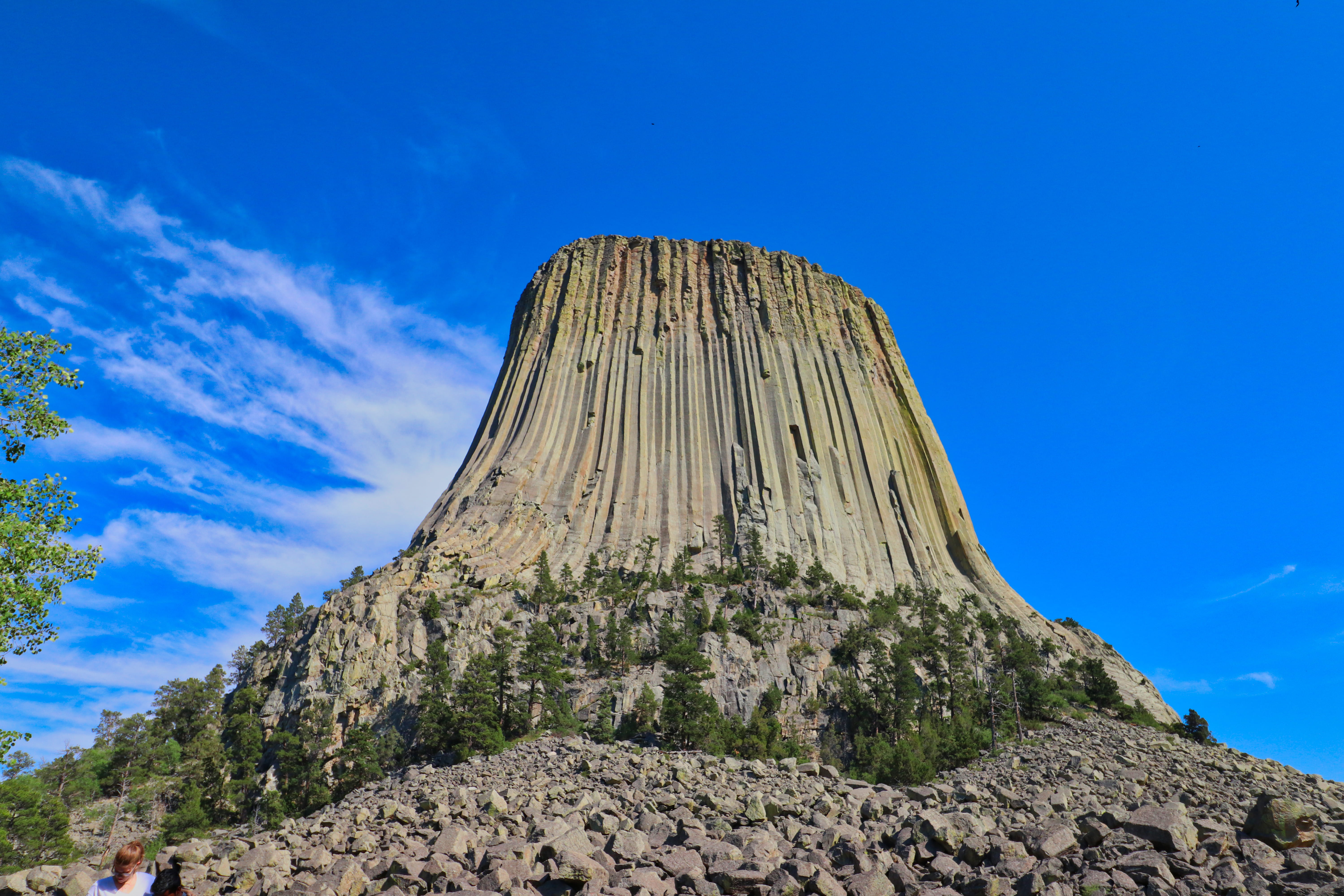 rock - object, arid climate, mountain peak, national park, physical geography, solid, blue, nature, formation, devils tower, low angle view, travel destinations, HD Wallpaper