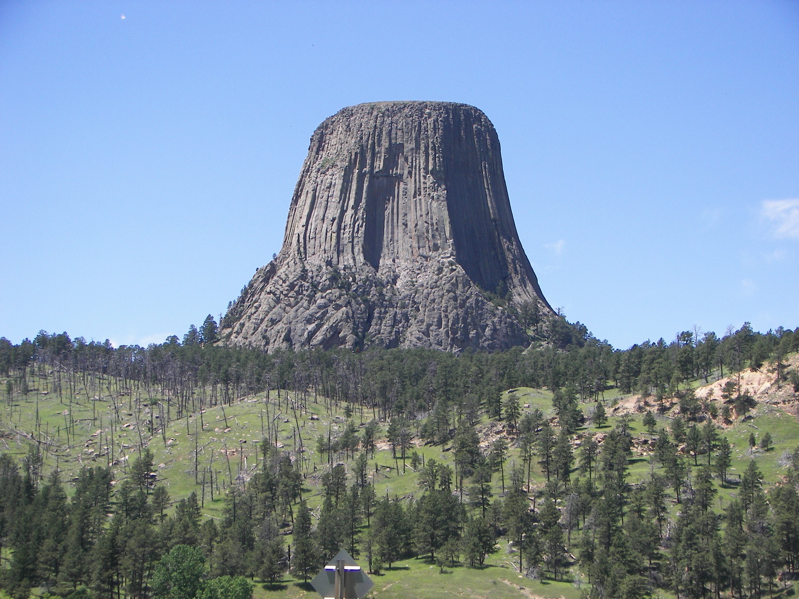 clear sky, mountain, travel, tranquil scene, usa, scenery, monument, no people, rock formation, devils tower, nature, tower, landscape, plant, devils, scenic, HD Wallpaper