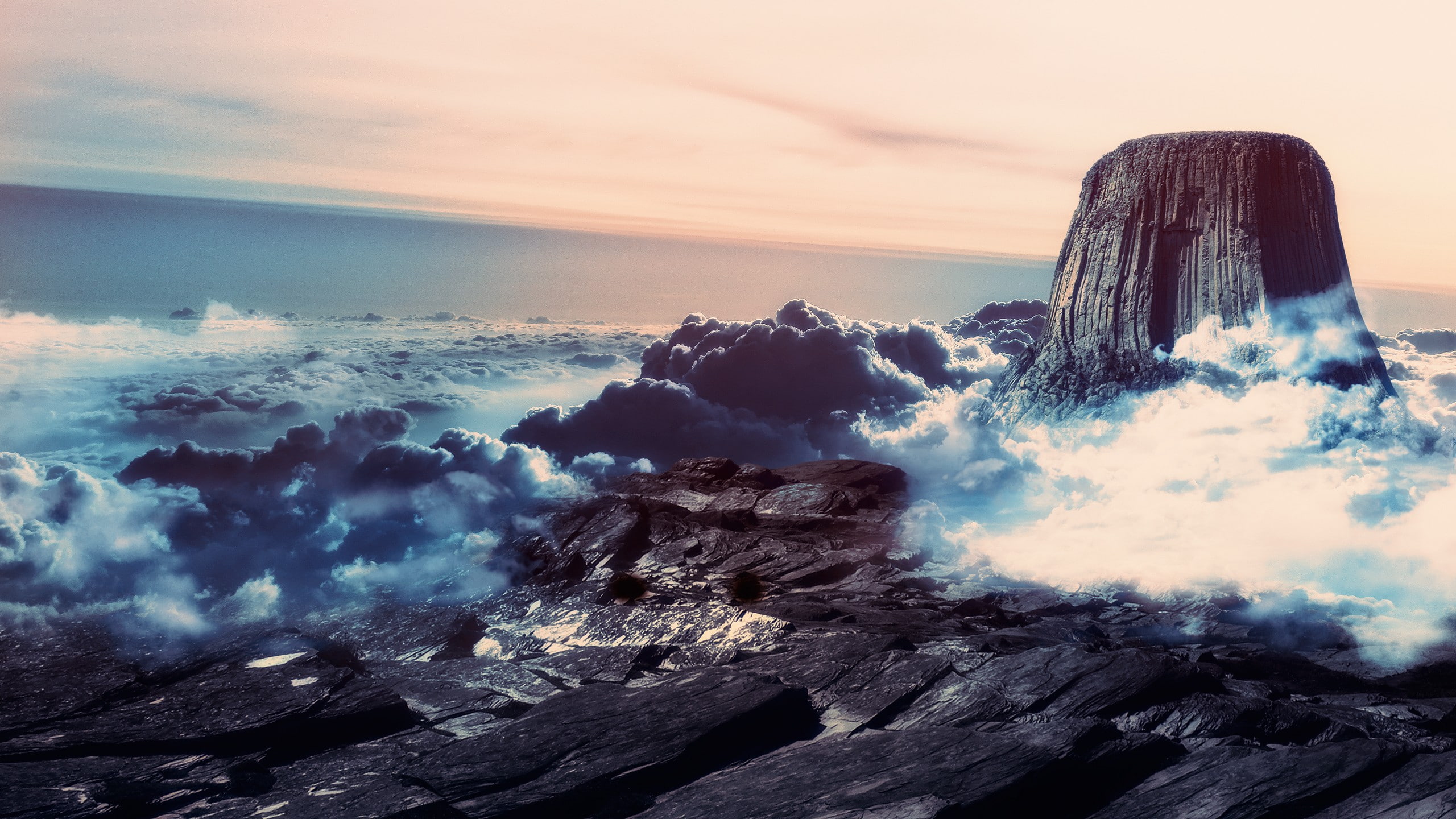 2K, Devils Tower, HD Wallpaper