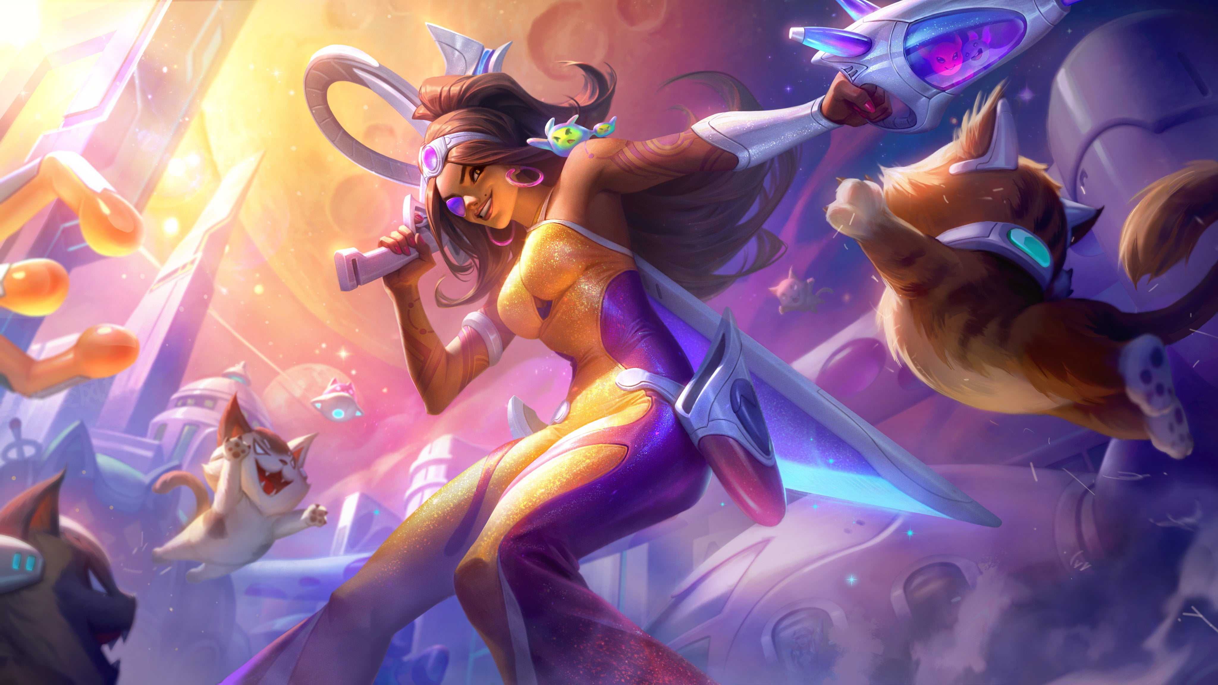 Samira (League of Legends), League of Legends, video game characters, video games, 4K, Space Groove, video game art, game art, HD Wallpaper