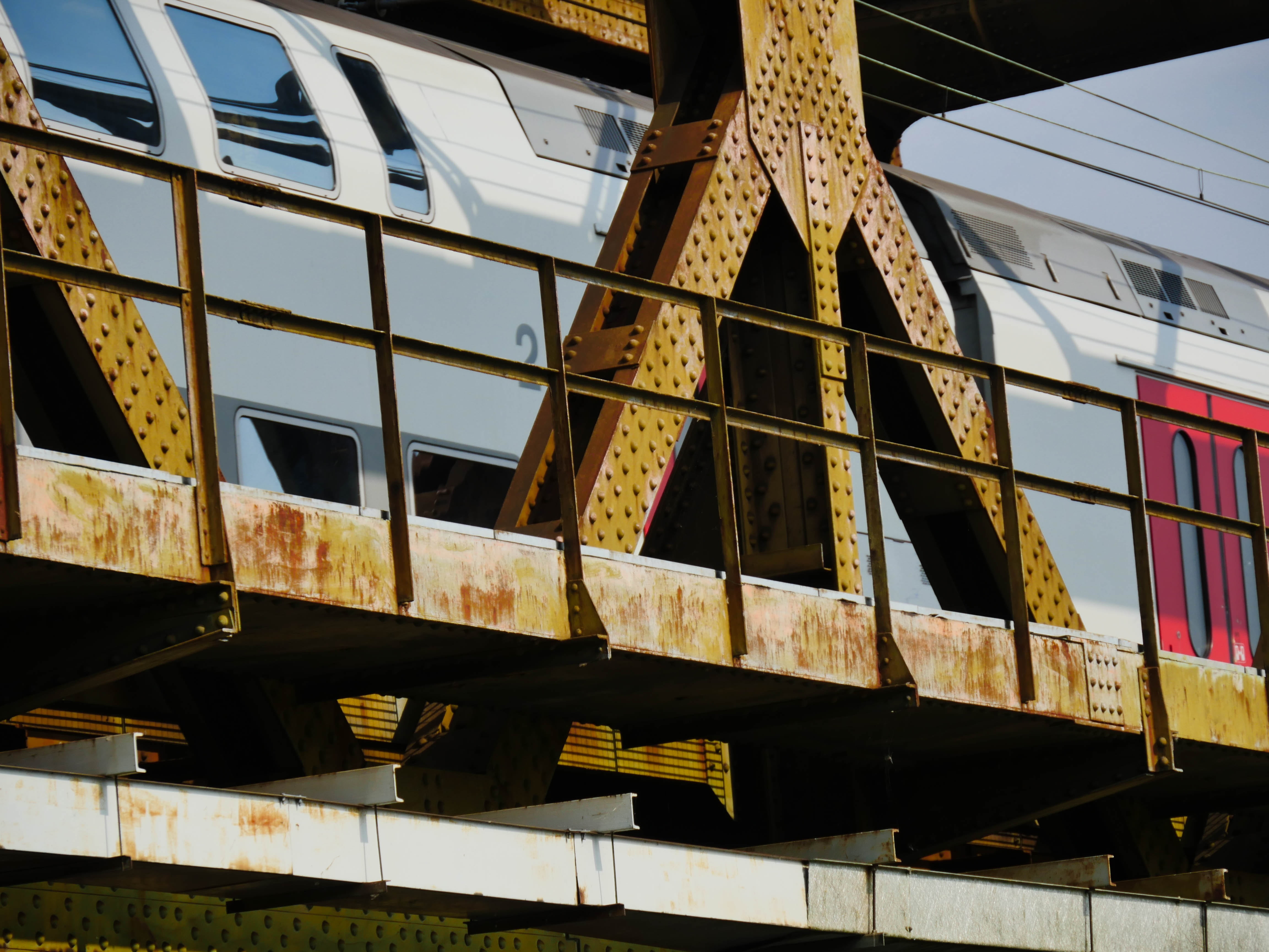 sky, sncb, bridge, 4K, abandoned, built structure, architecture, industry, mons, nature, no people, city, damaged, building exterior, pattern, train, glass - material, HD Wallpaper
