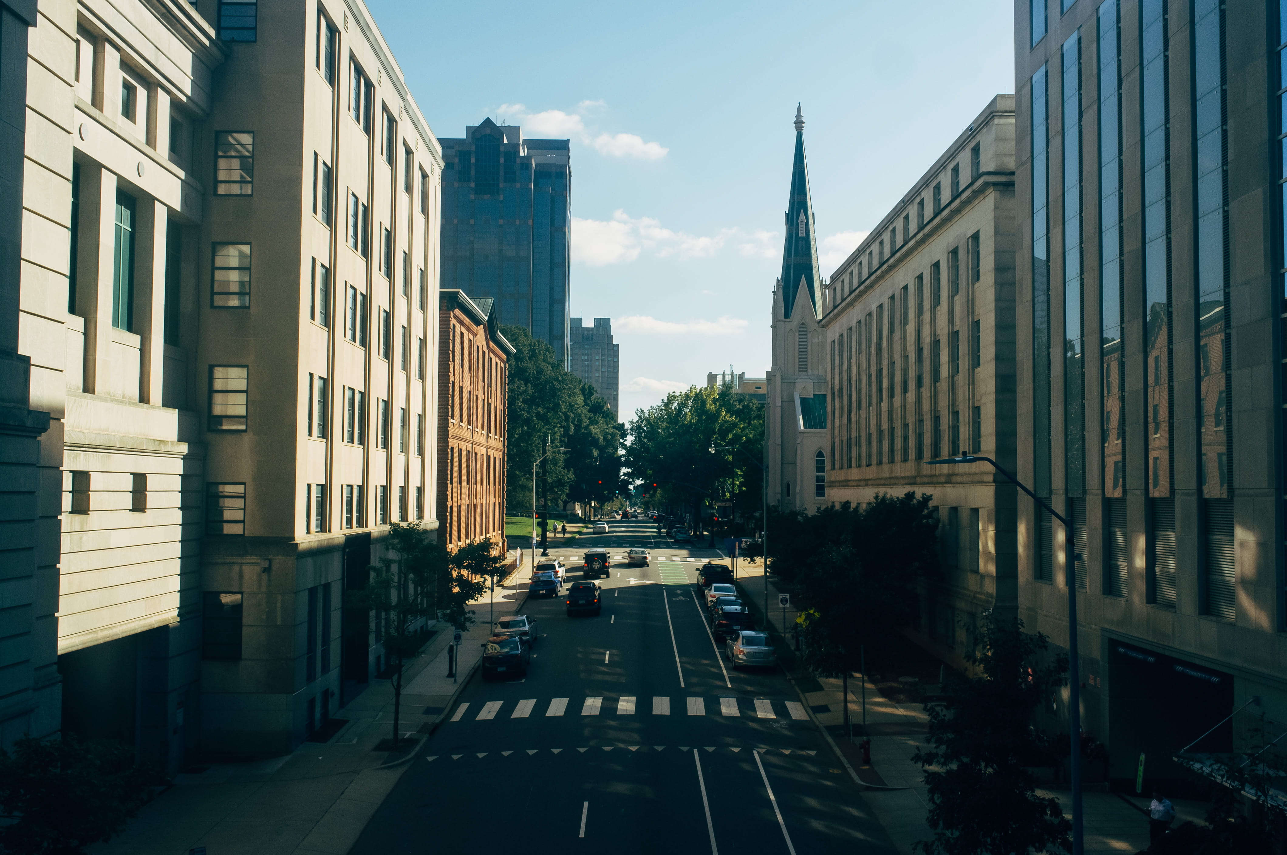 outdoors, day, no people, symbol, sky, building exterior, city, motor vehicle, city street, architecture, building, land vehicle, raleigh, united states, HD Wallpaper