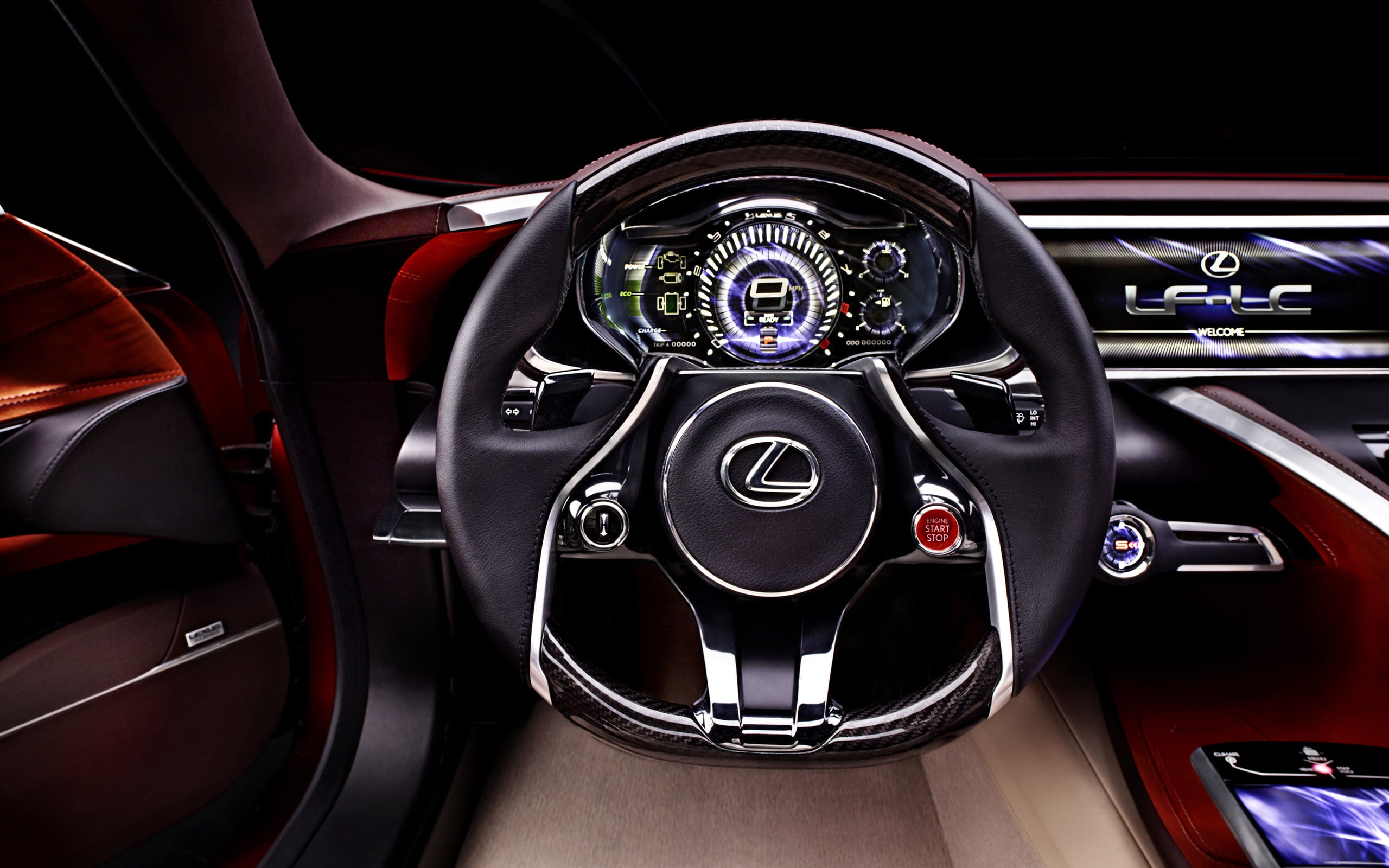 interior, 2K, Lexus Concept, concept, lc, lexus, lf, HD Wallpaper