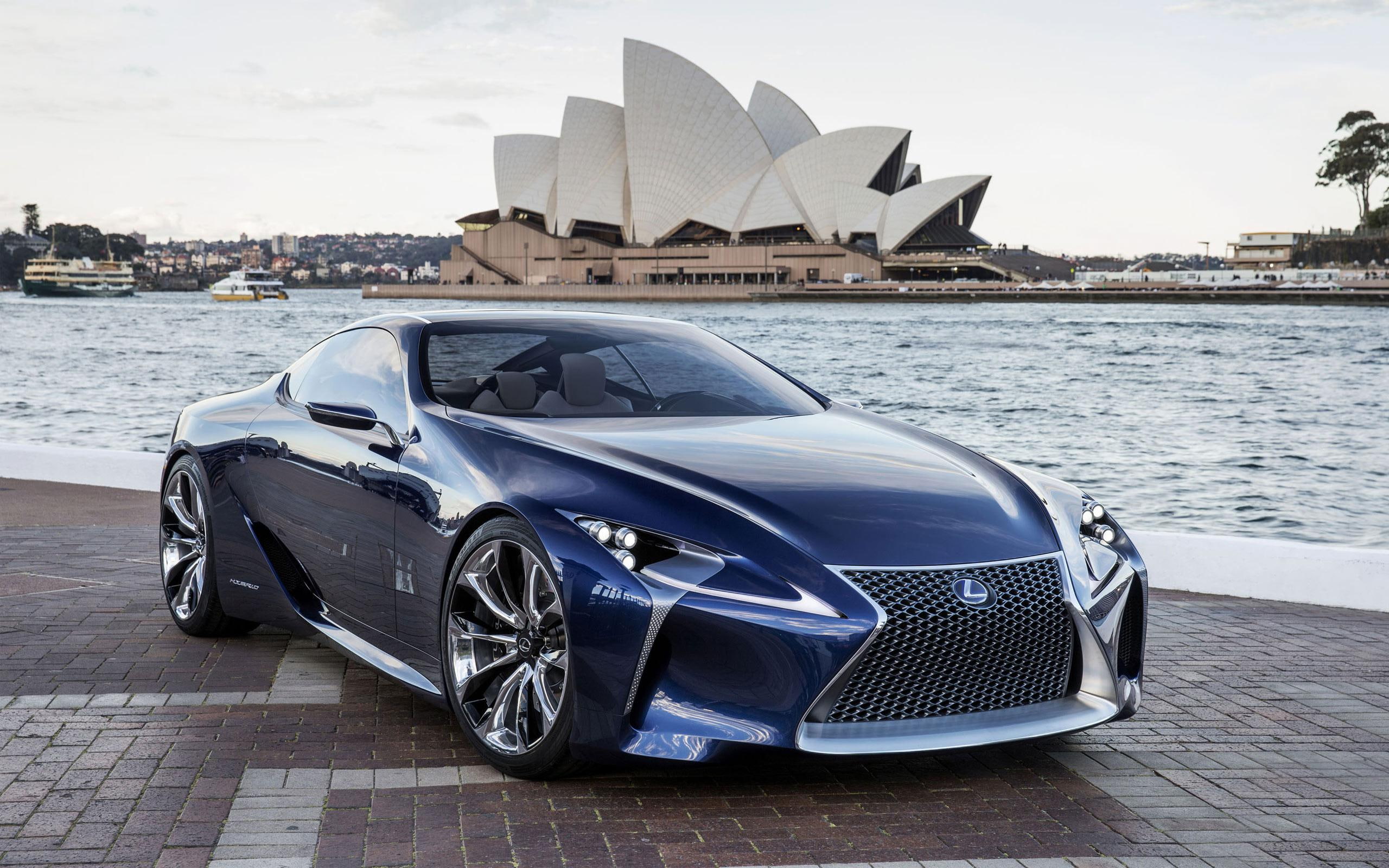 luxury, lc, coupe, 2K, lf, blue, cars, lexus, 2012, concept, HD Wallpaper