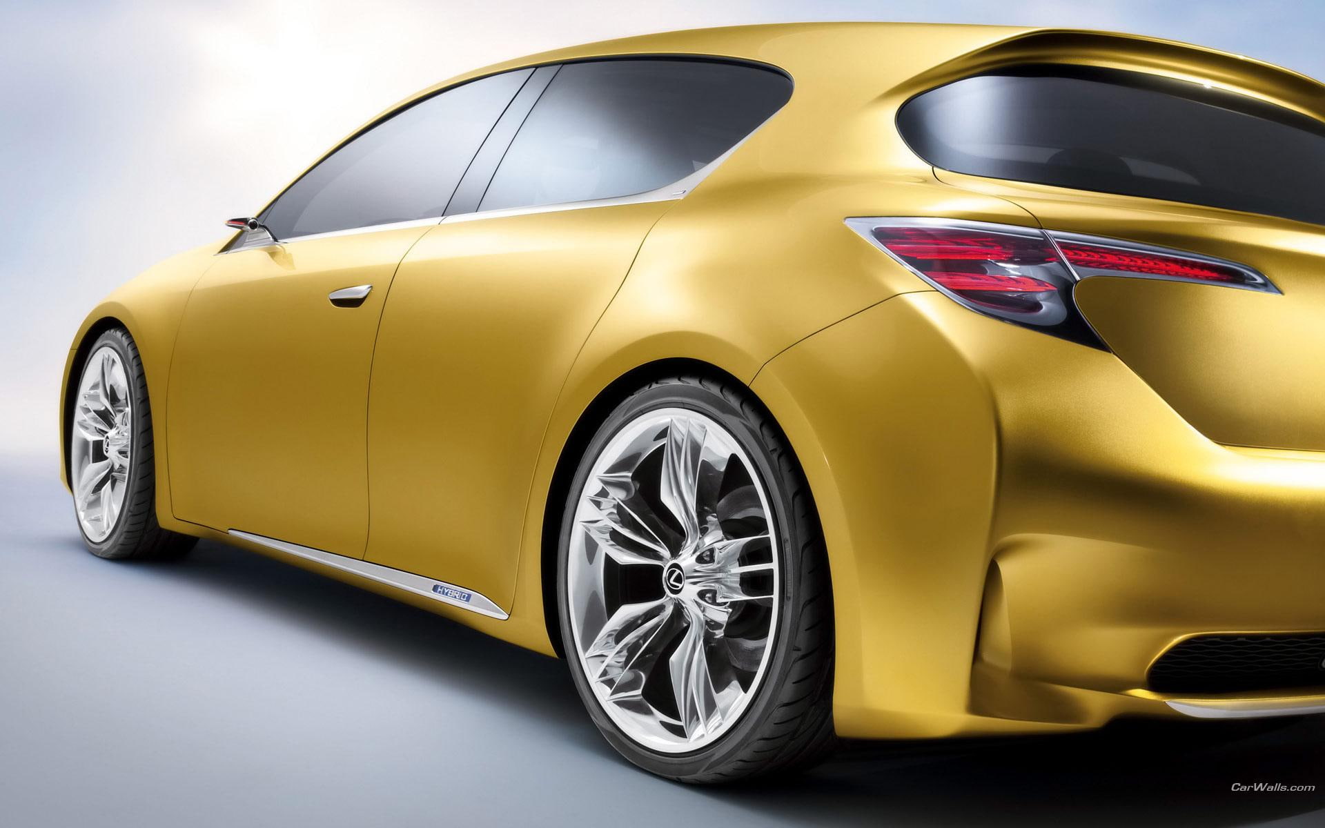 yellow, 1080P, hybrid, ch, concept, compact, lexus, lf, luxury, car, cars, HD Wallpaper