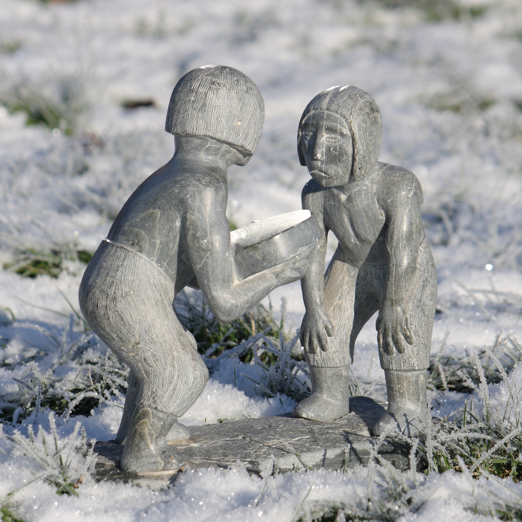 nature, art and craft, land, solid, old, dance, male likeness, statue, greenland, field, representation, day, sculpture, creativity, eskimos, focus on foreground, Phone HD Wallpaper
