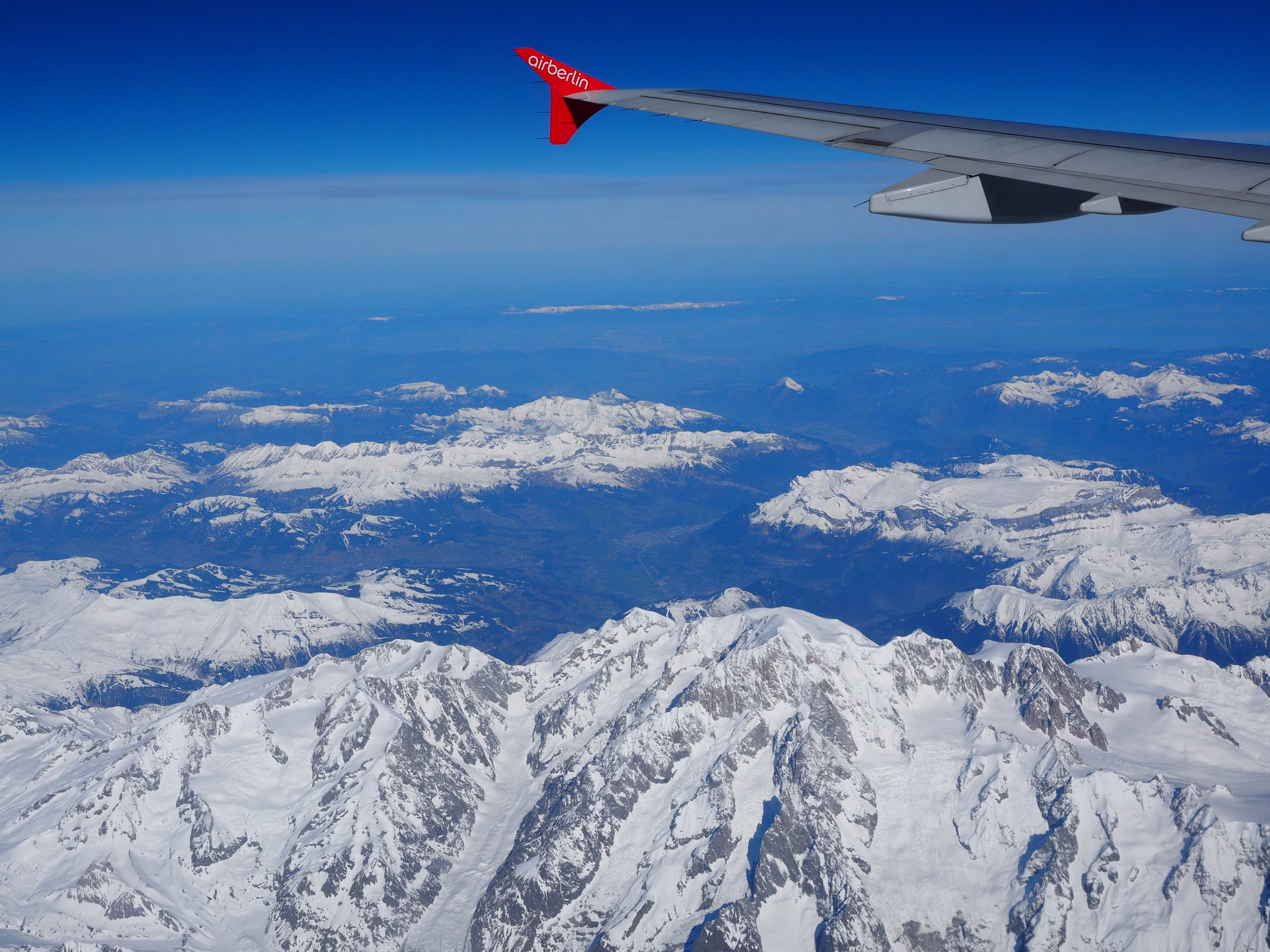 mountains, winglet, aerospace industry, sky, aerial view, hydrofoil, miage, ice landscape, highest peak, transportation, day, air vehicle, scenics - nature, HD Wallpaper