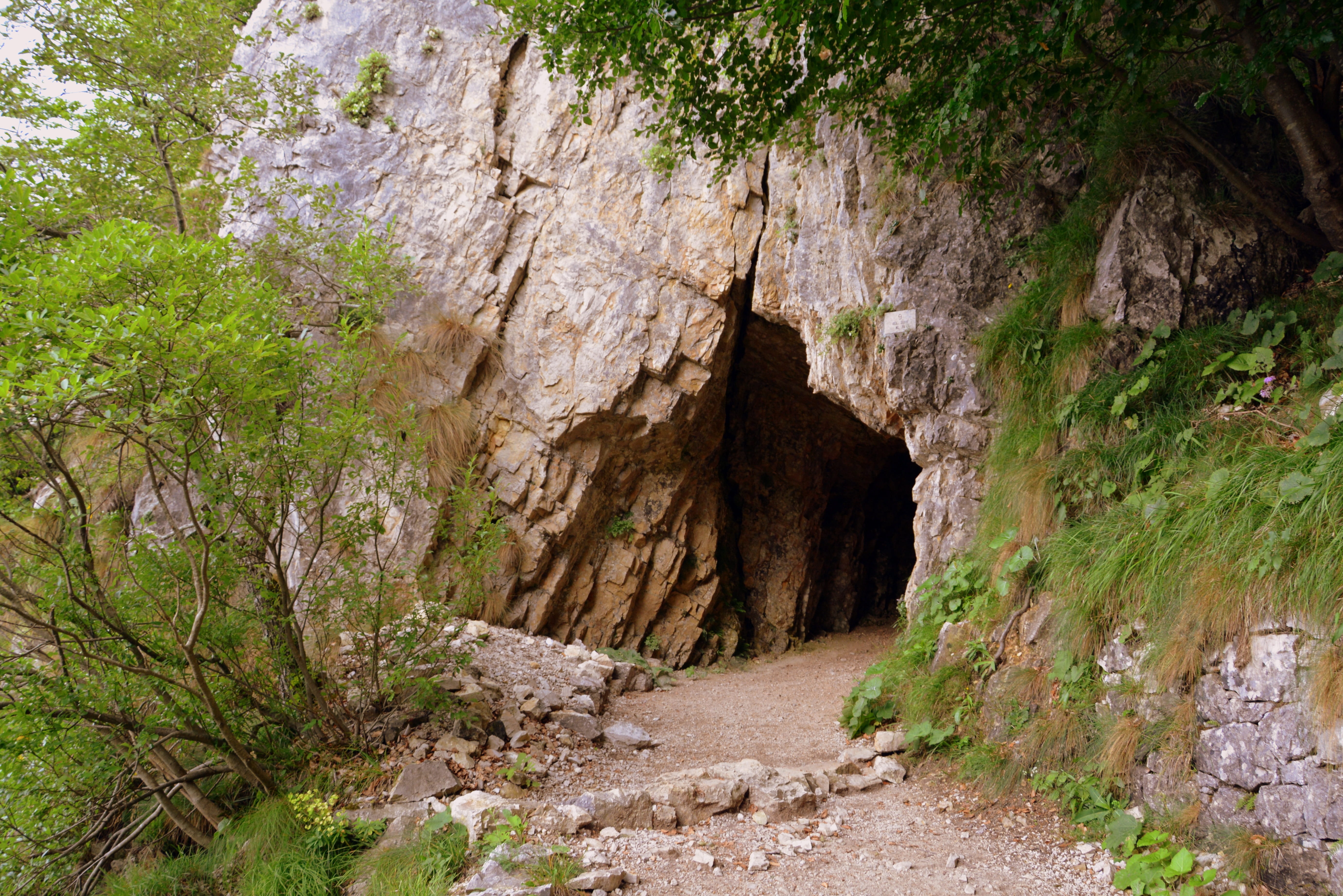 eroded, scenics - nature, plant, day, 5K, italy, physical geography, nature, no people, pasubio, non-urban scene, growth, rock, cave, land, mountain, natural arch, HD Wallpaper