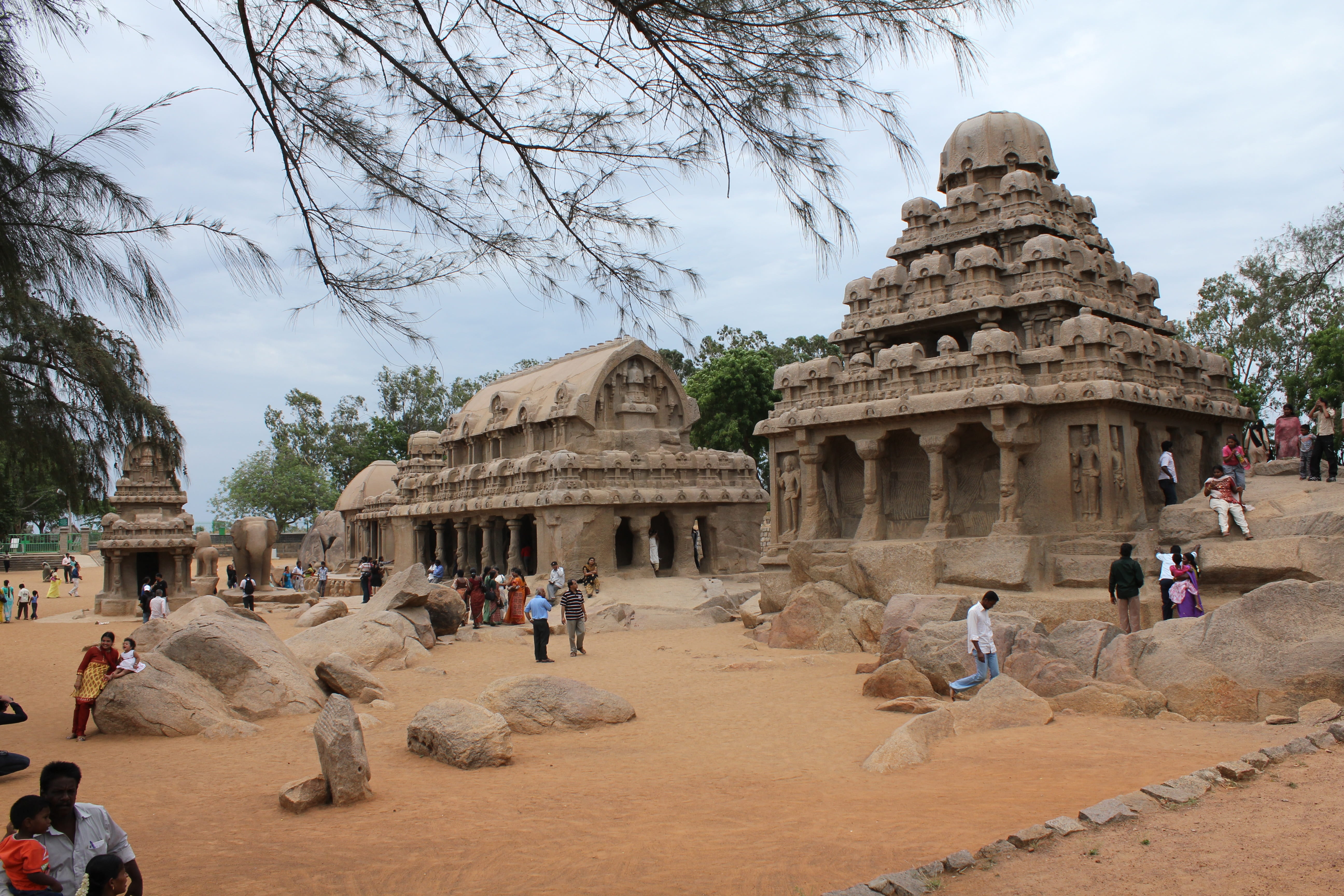 religion, sky, five rathas site, travel, architecture, visit, place of worship, ancient, the past, men, tourist, group of people, belief, 5K, built structure, HD Wallpaper