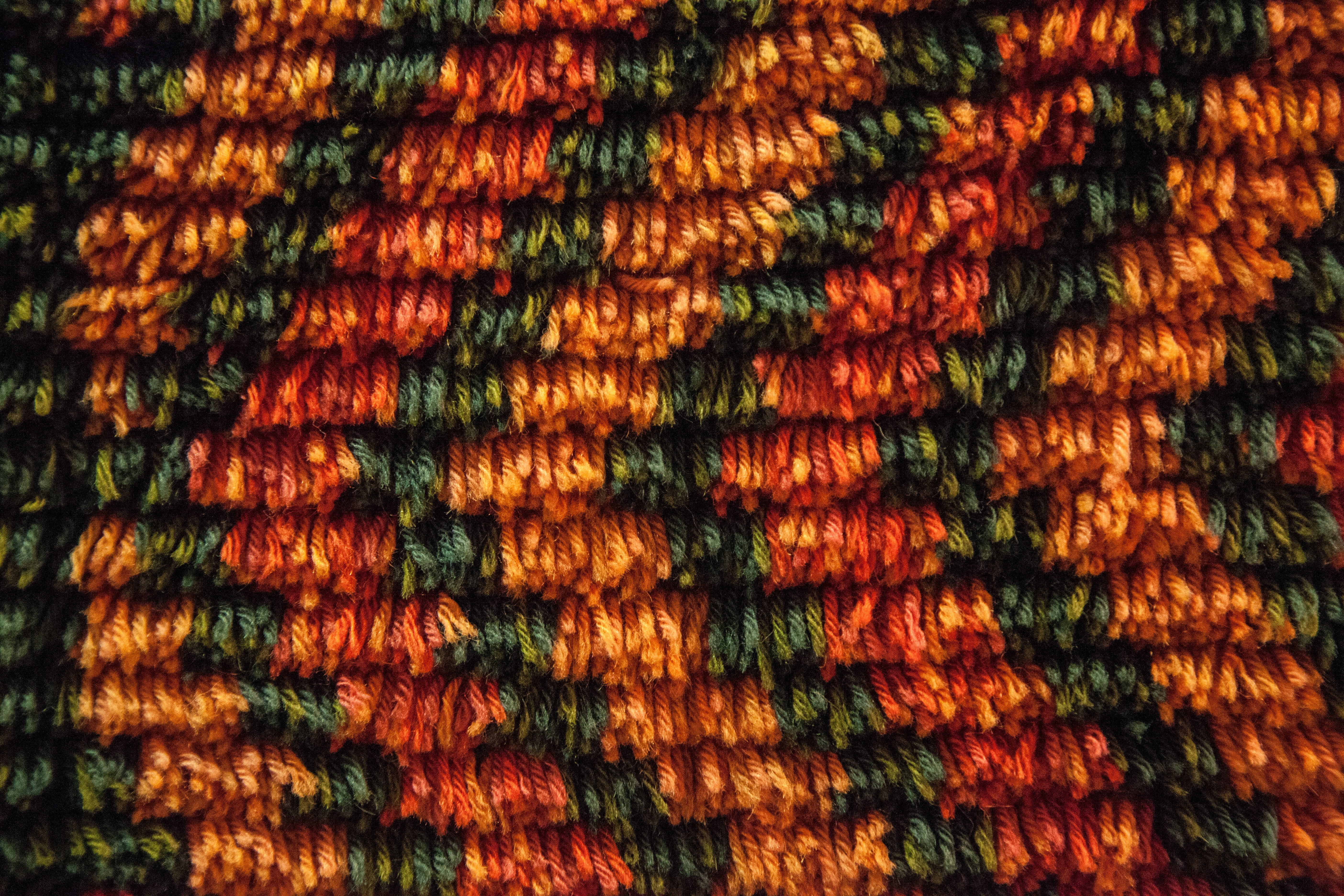 no people, texture, textured, handmade, traditional, orange, weave, tree, knitting, fabric, design, repetition, colorful, art and craft, handicraft, horizontal, HD Wallpaper