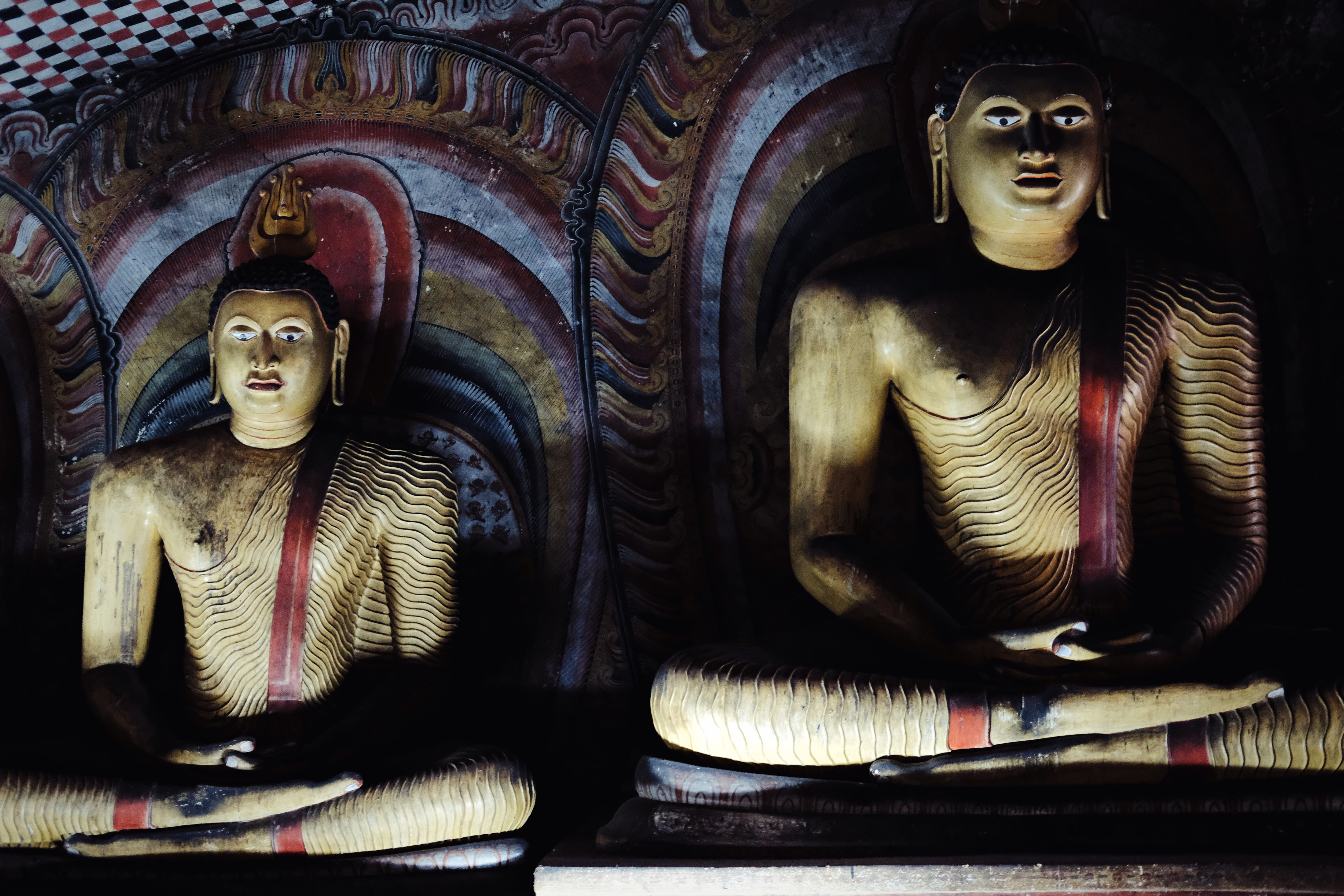 namaste, belief, human representation, close-up, male likeness, calmness, indoors, creativity, temple, mindfulness, india, spirituality, dambulla cave temple, HD Wallpaper