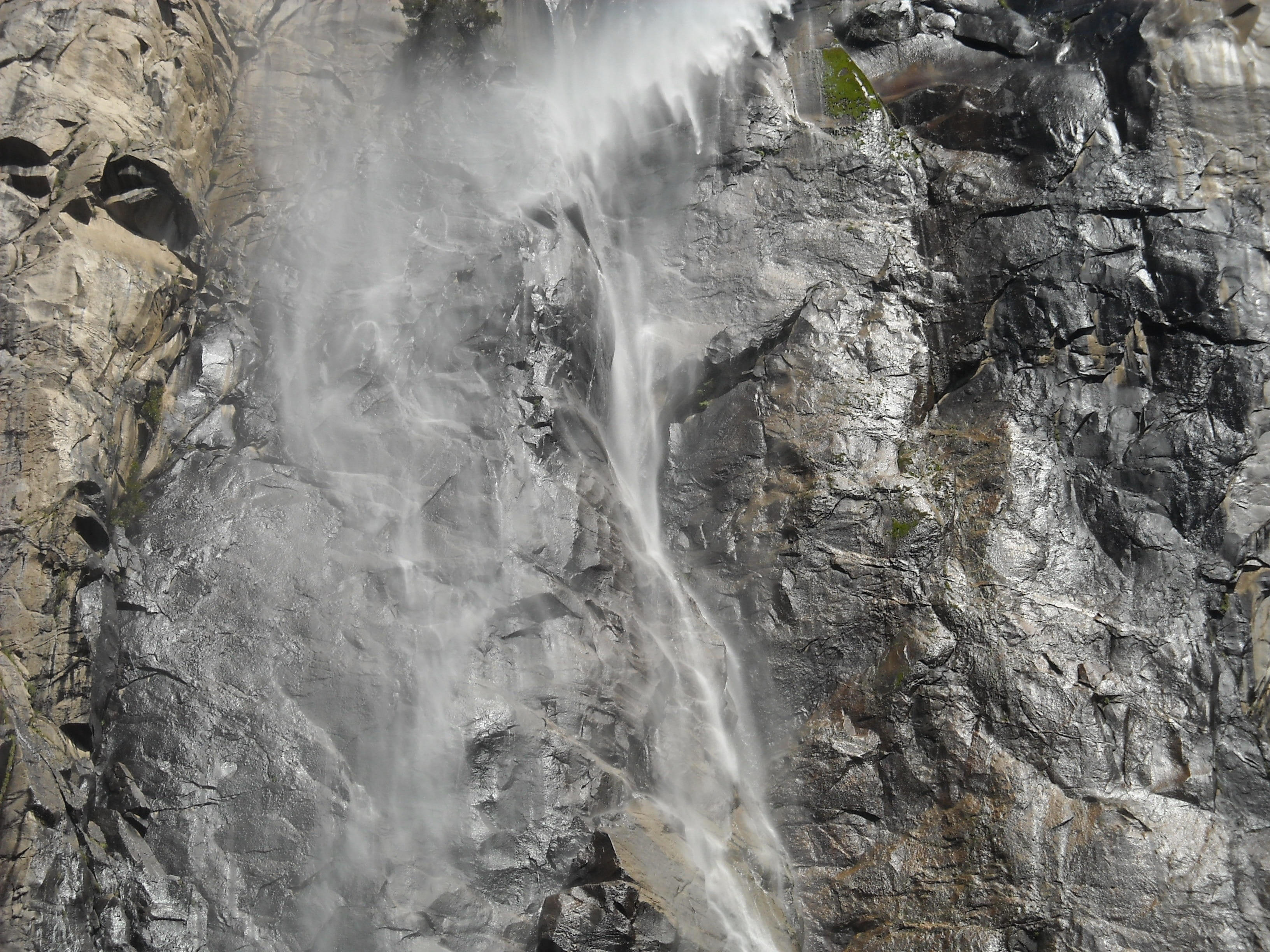 purity, day, power in nature, waterfall, nature, no people, motion, yosemite national park, bridalveil falls, scenics - nature, backgrounds, rock, non-urban scene, HD Wallpaper