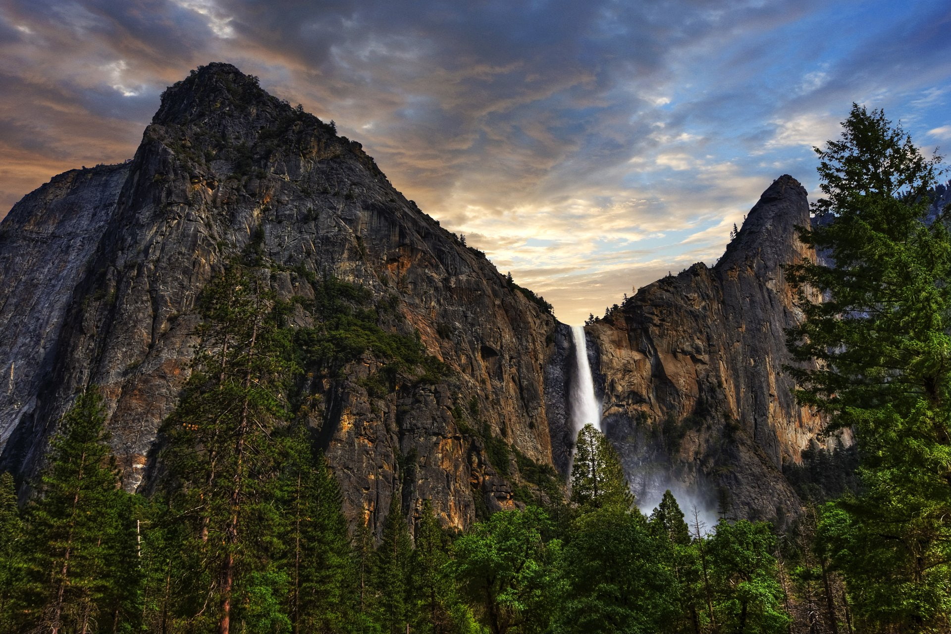 California, Yosemite National Park, Waterfalls, Waterfall, 1080P, Bridalveil Fall, HD Wallpaper