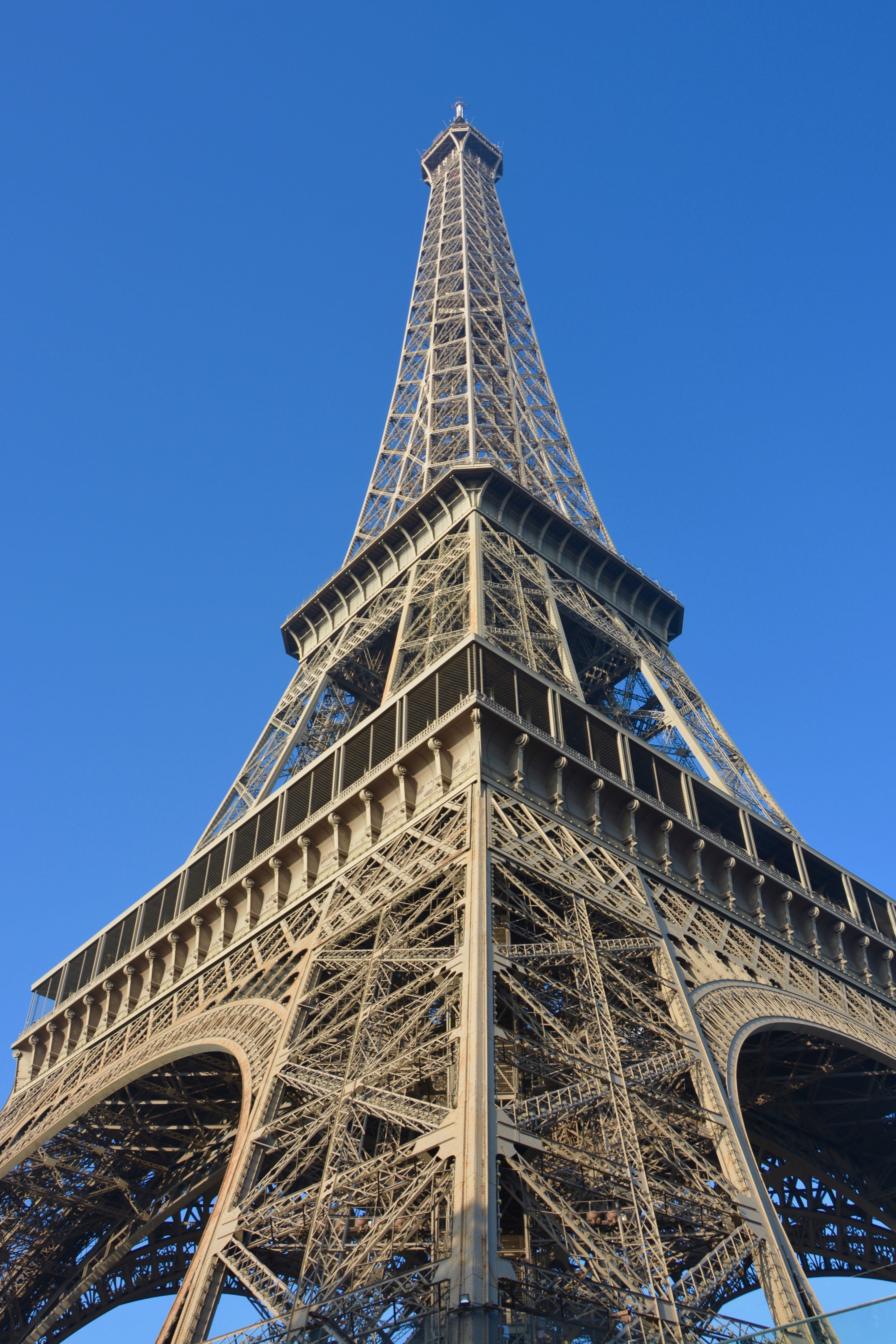 eiffel tower, height-324 metres, tourist town, tourism, blue, day, tower, the past, travel destinations, clear sky, tall - high, building exterior, capital, Phone HD Wallpaper