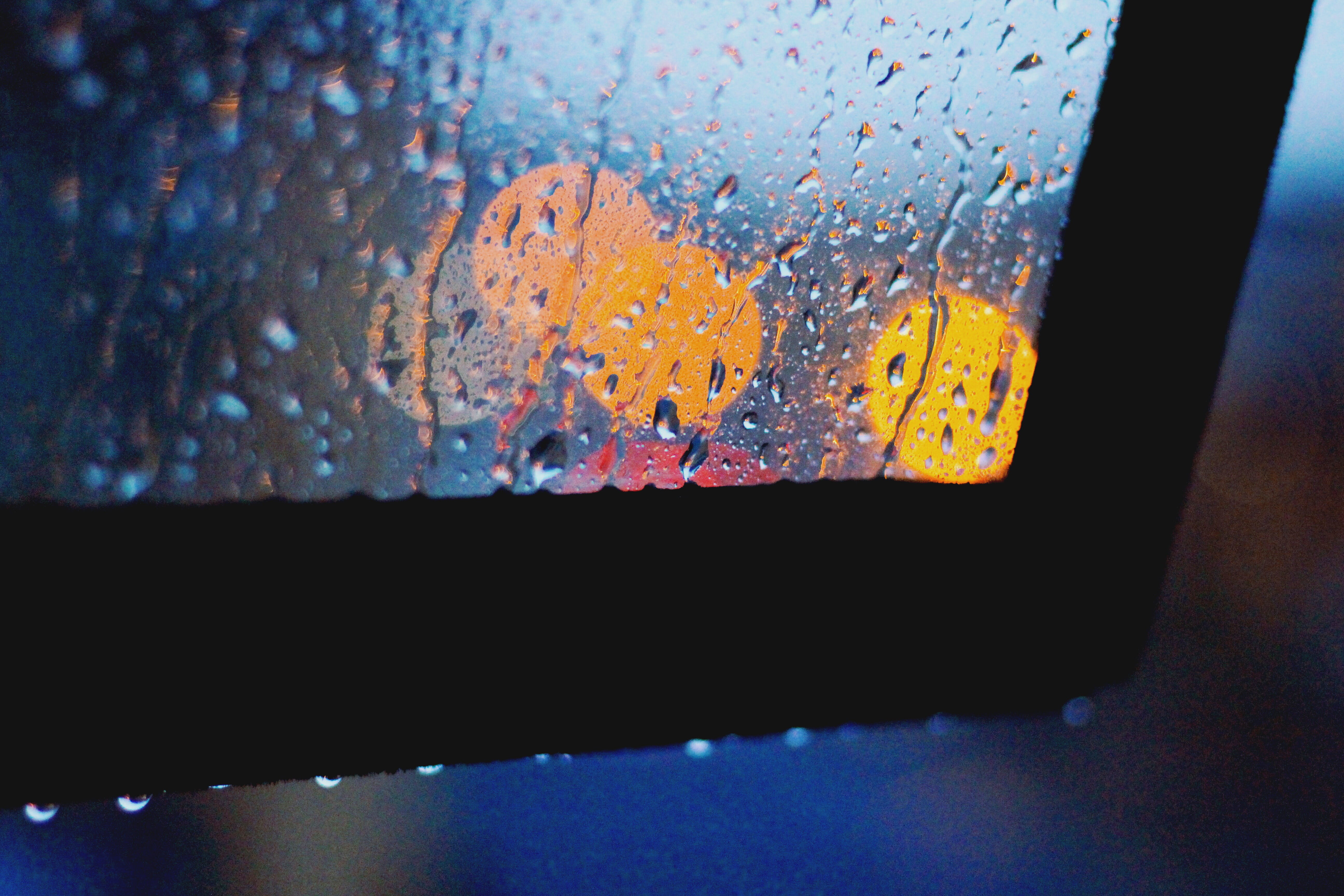 transportation, wet, rain, view, car, red, water, darkness, orange, land vehicle, mode of transportation, pretoria, boardwalk heights, glass - material, HD Wallpaper