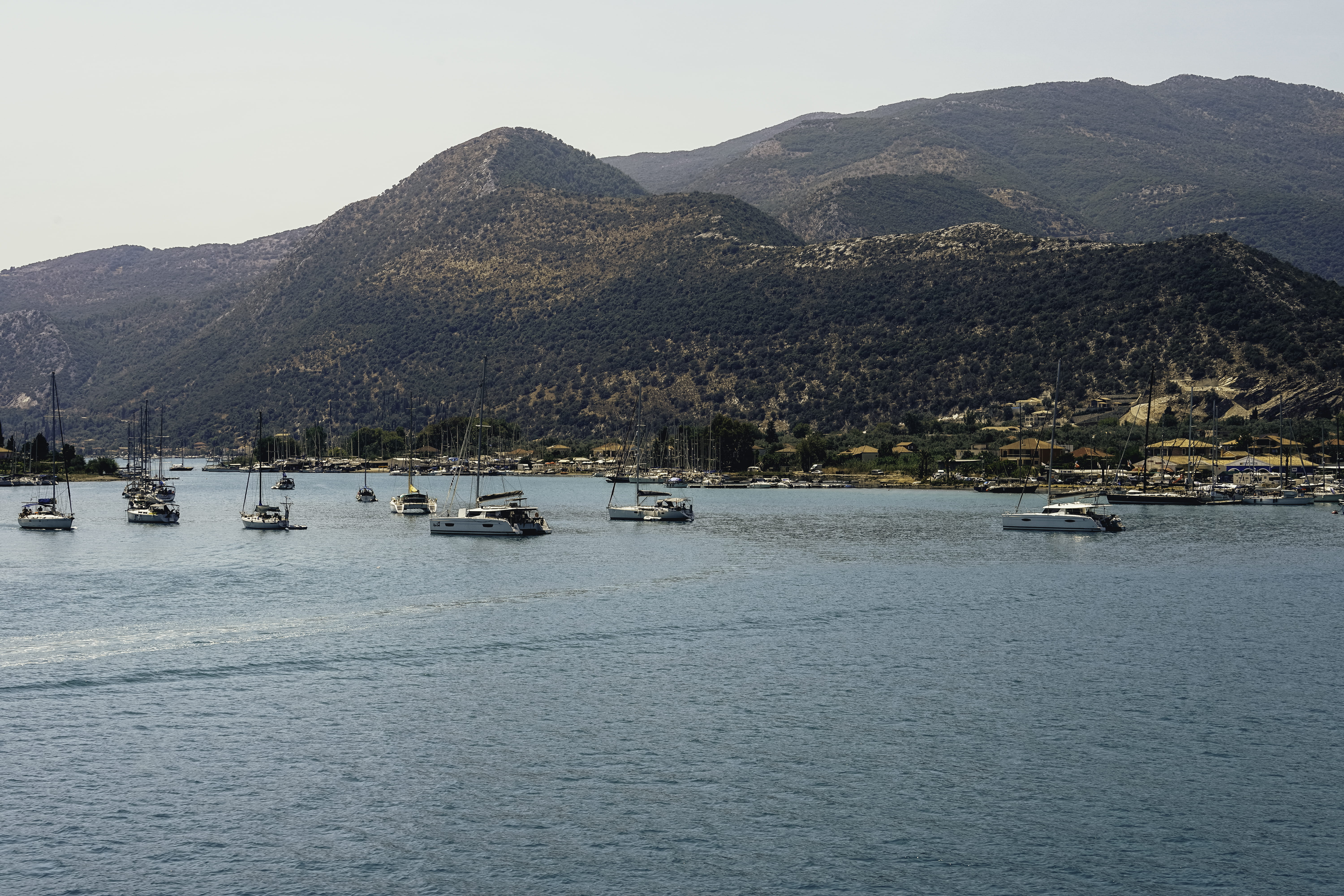 mountain range, travel destinations, tranquil scene, holiday, mountain, lake, hill, no people, transportation, sailboat, ocean, architecture, sky, travel, HD Wallpaper