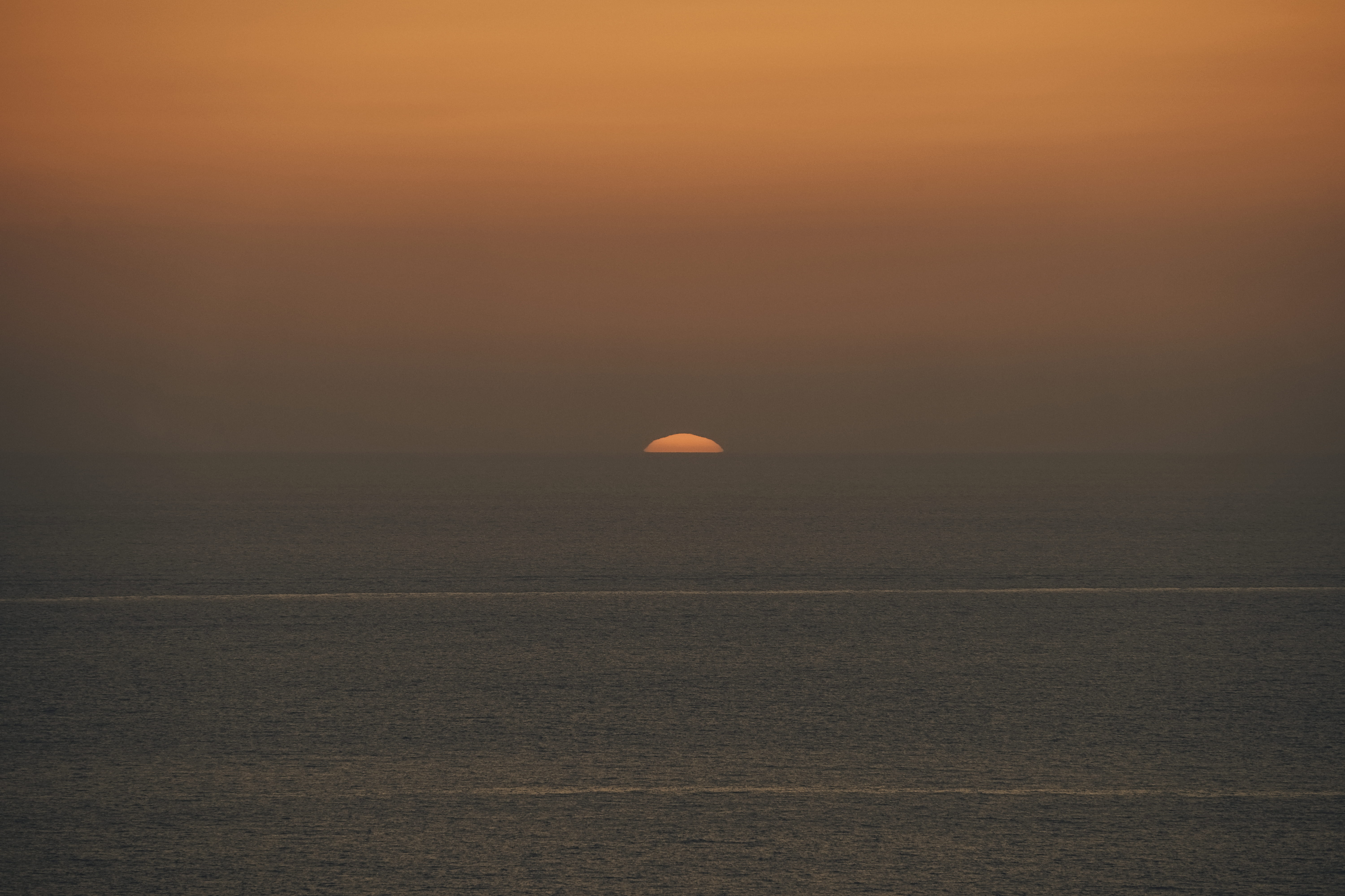 travel, red, orange color, sunset, outdoors, non-urban scene, romantic sky, horizon, sun, greece, ocean, sky, summer, beauty in nature, waterfront, tranquility, HD Wallpaper