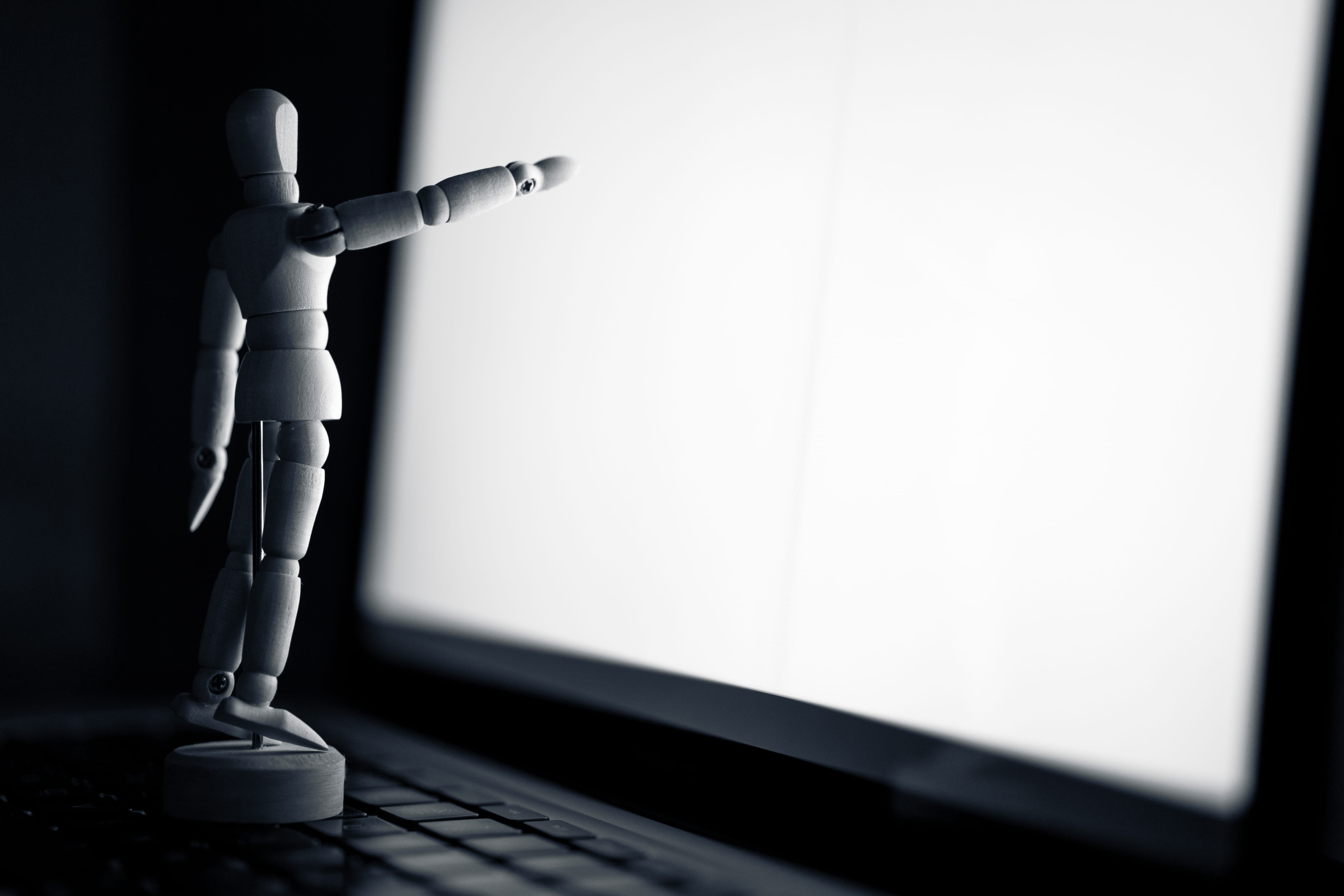 focus on foreground, lighting equipment, human representation, science, single object, mannequin, window, arm, no people, black, robot, power supply, computer, HD Wallpaper