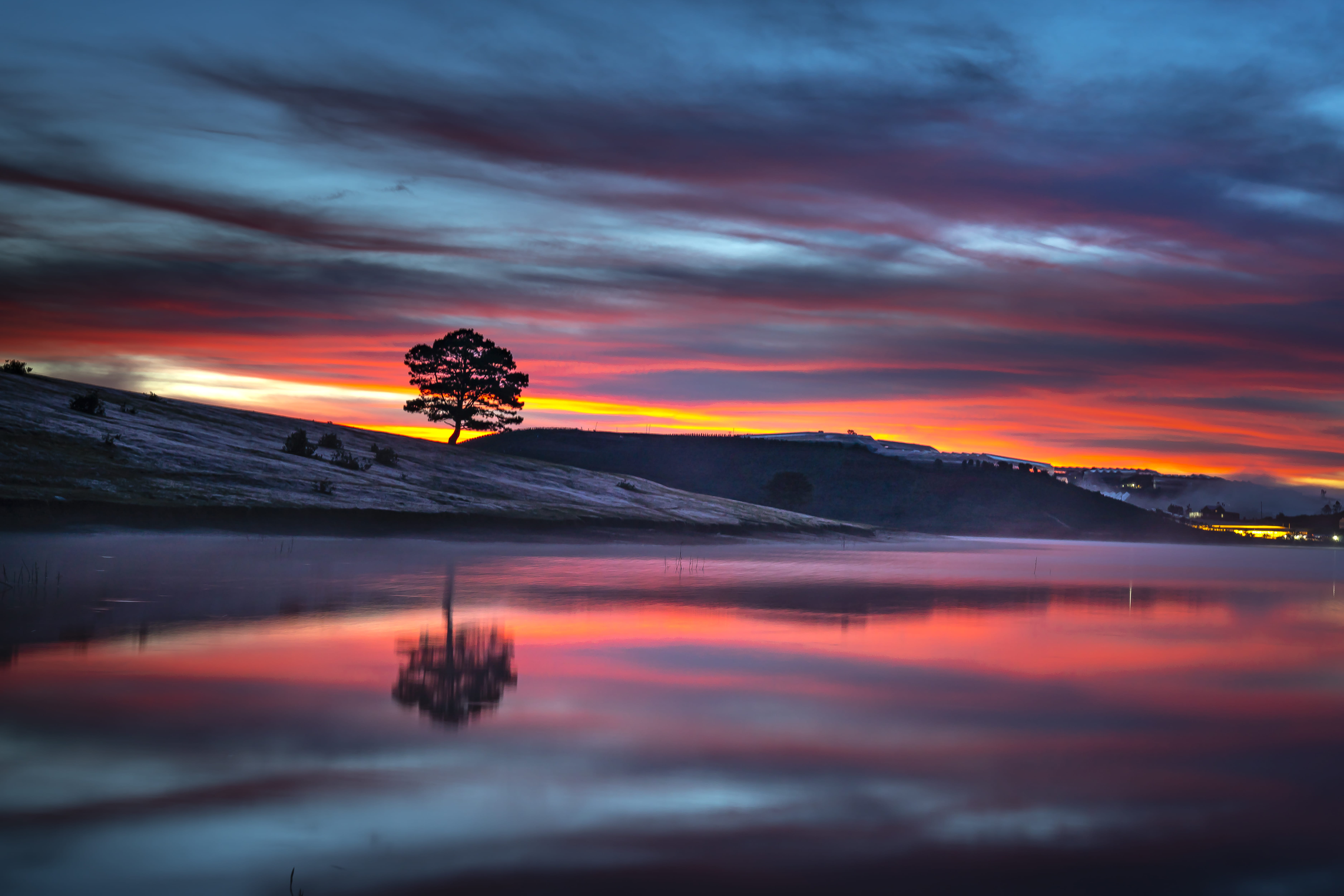 dusk, cloud - sky, purple, lake, romantic sky, scenics - nature, travel, outdoors, dramatic sky, no people, long exposure, horizon, seascape, sky, skyscape, HD Wallpaper