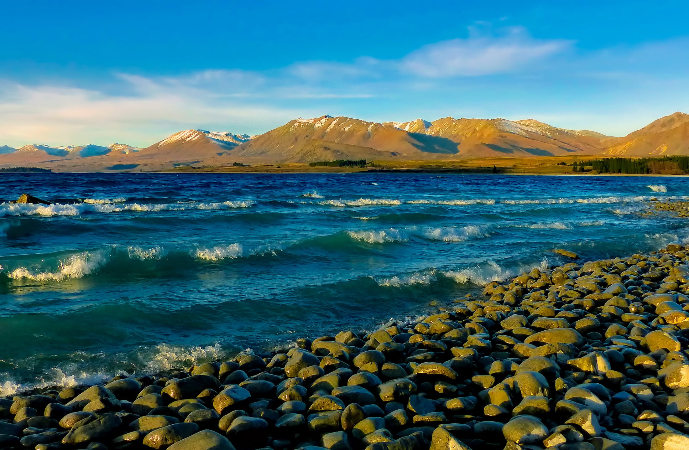 day, tourism, sky, scenics, land, sea, idyllic, mountain range, clouds, time, nature, waves, landscape, remote, tranquil scene, country, non-urban scene, HD Wallpaper