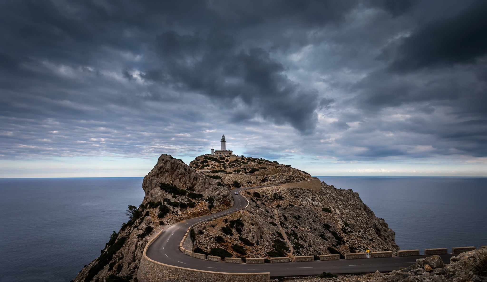 Mallorca, Cap Formentor, 1080P, End of the road, HD Wallpaper