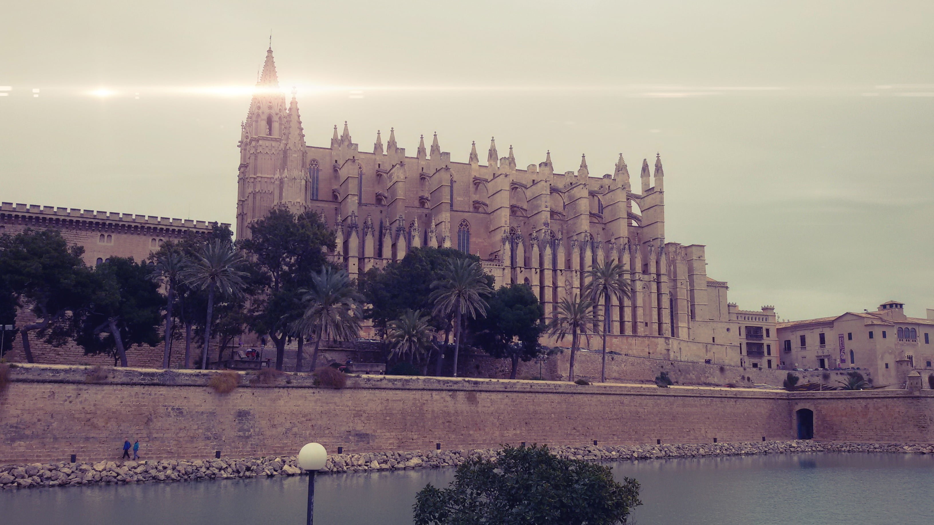Mallorca, outdoors, history, no people, 2K, travel destinations, tower, spire, concrete, office building exterior, architecture, travel, the past, building, HD Wallpaper