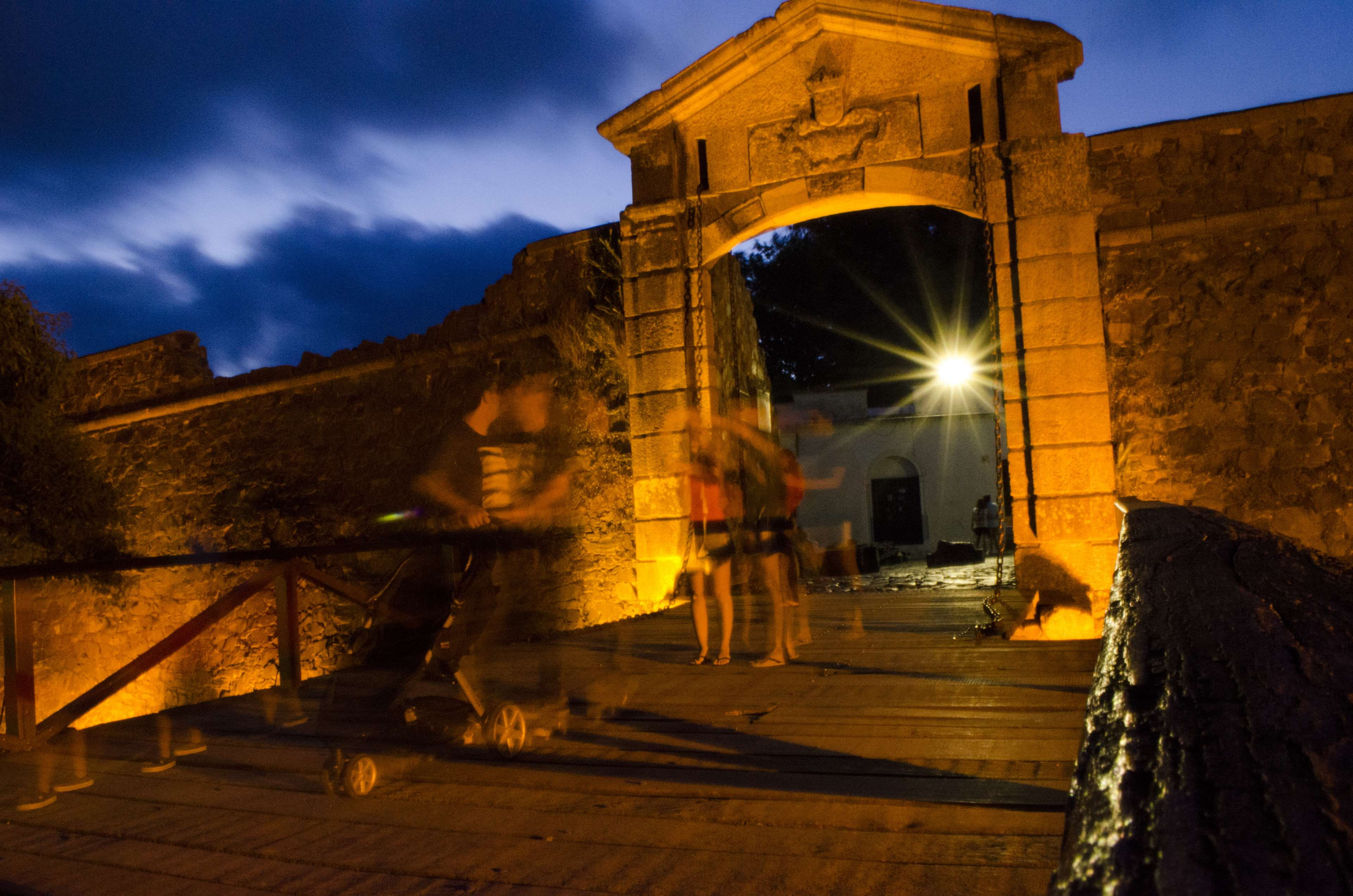 uruguay, building exterior, colonial, dusk, nature, street, 4K, built structure, outdoors, cloud - sky, the past, museum, shadow, arch, night, lights, HD Wallpaper