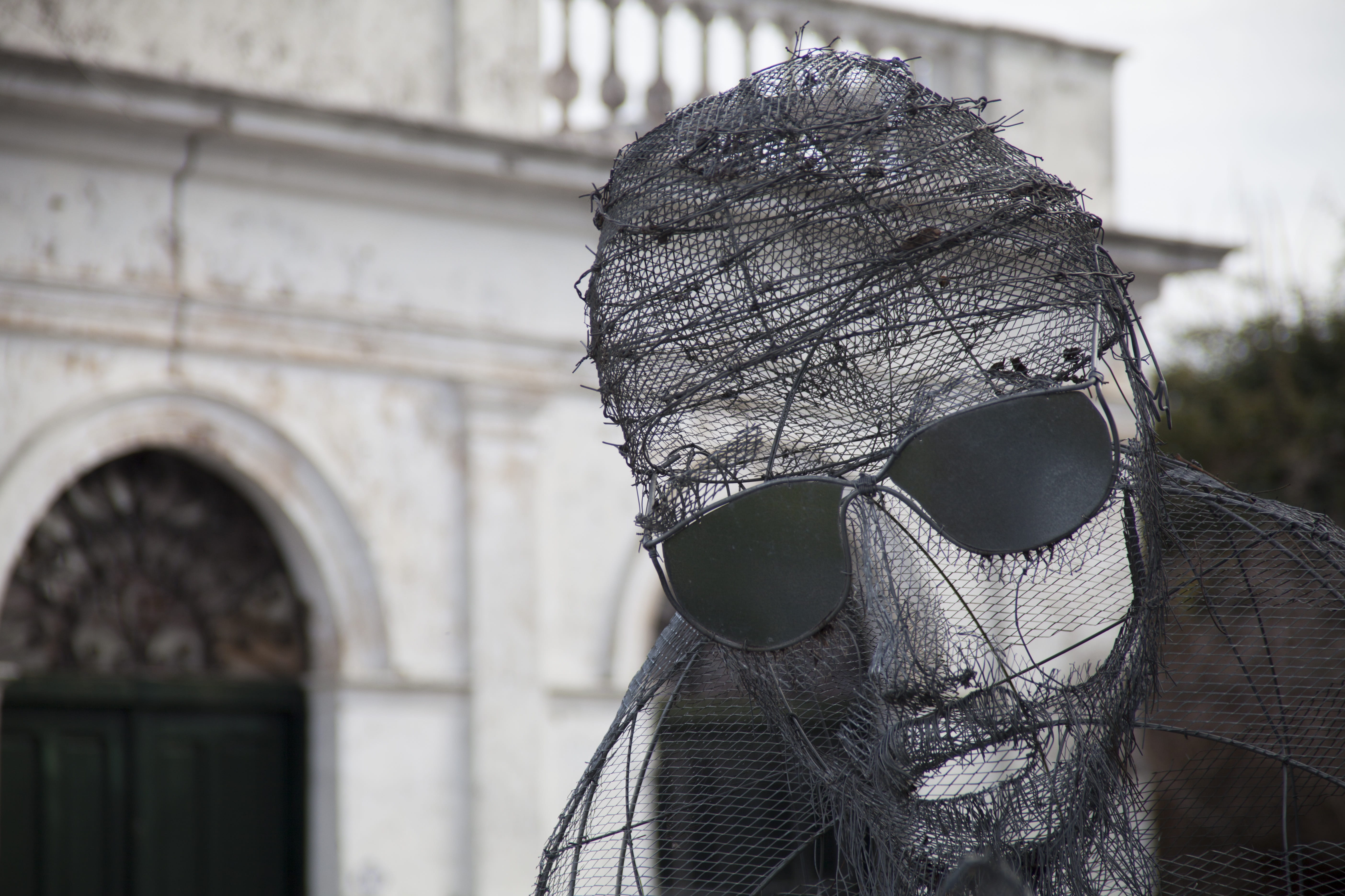 focus on foreground, close-up, building, real people, art, headshot, glasses, men, colonial, history, building exterior, no people, hat, metal, portrait, HD Wallpaper