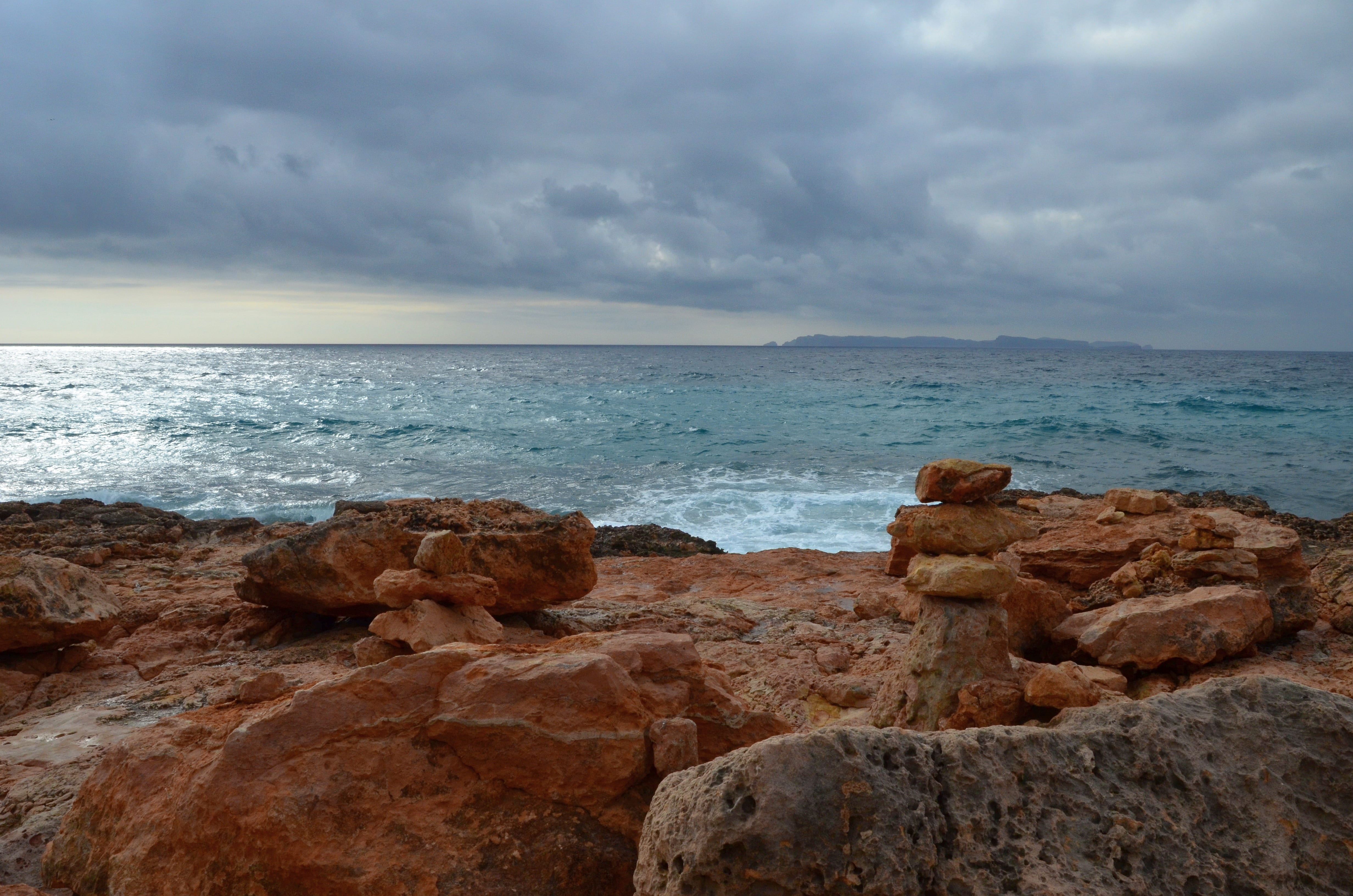 outdoors, no people, rock, horizon, cloud - sky, cabrera, solid, rock formation, beauty in nature, land, scenics - nature, beach, rocky coastline, horizon over water, HD Wallpaper