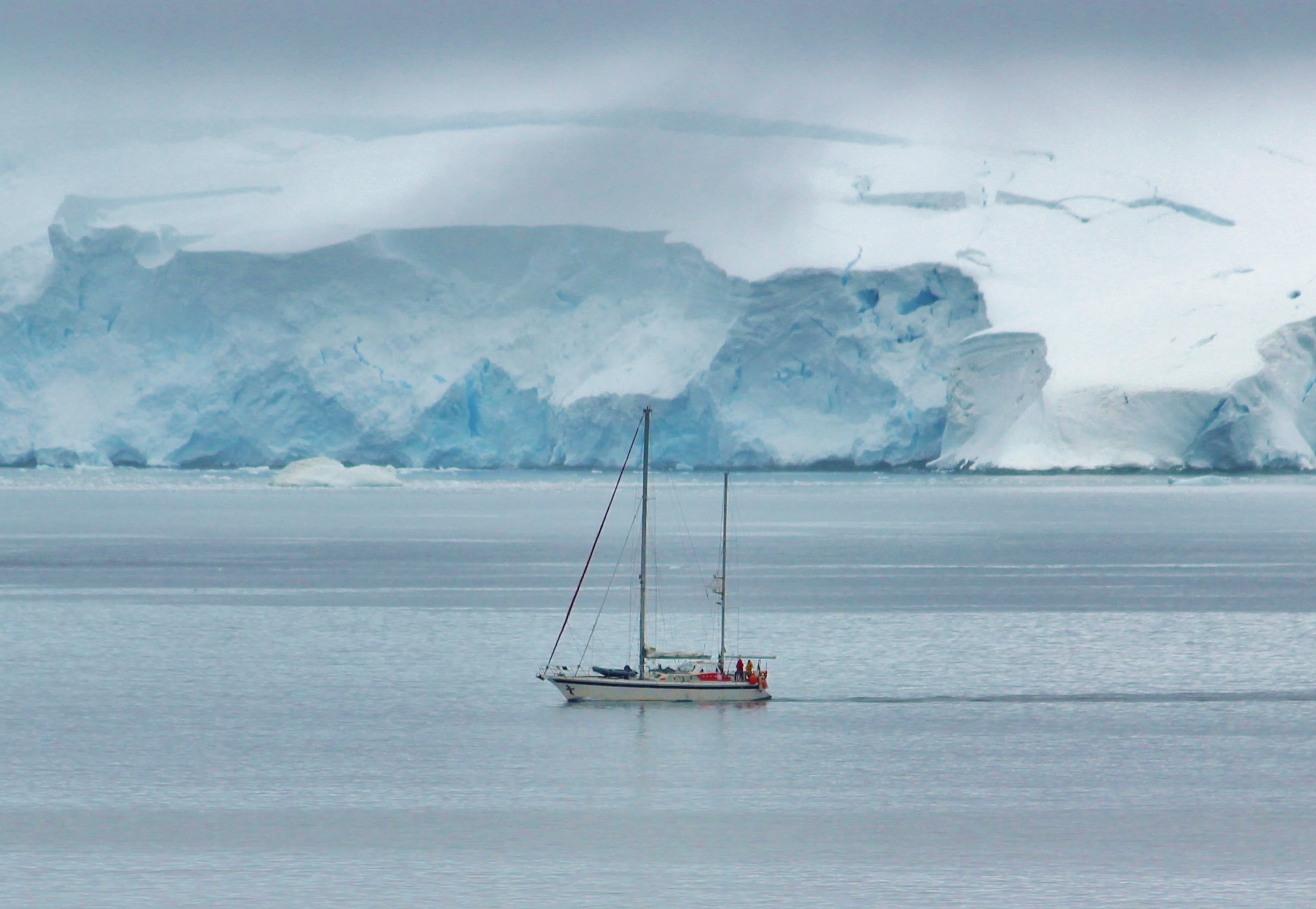 ocean, frigid, transportation, winter, antarctica, iceberg - Ice Formation, landscape, no people, snow, atmosphere, outside, ship, nature, outdoors, cold temperature, HD Wallpaper