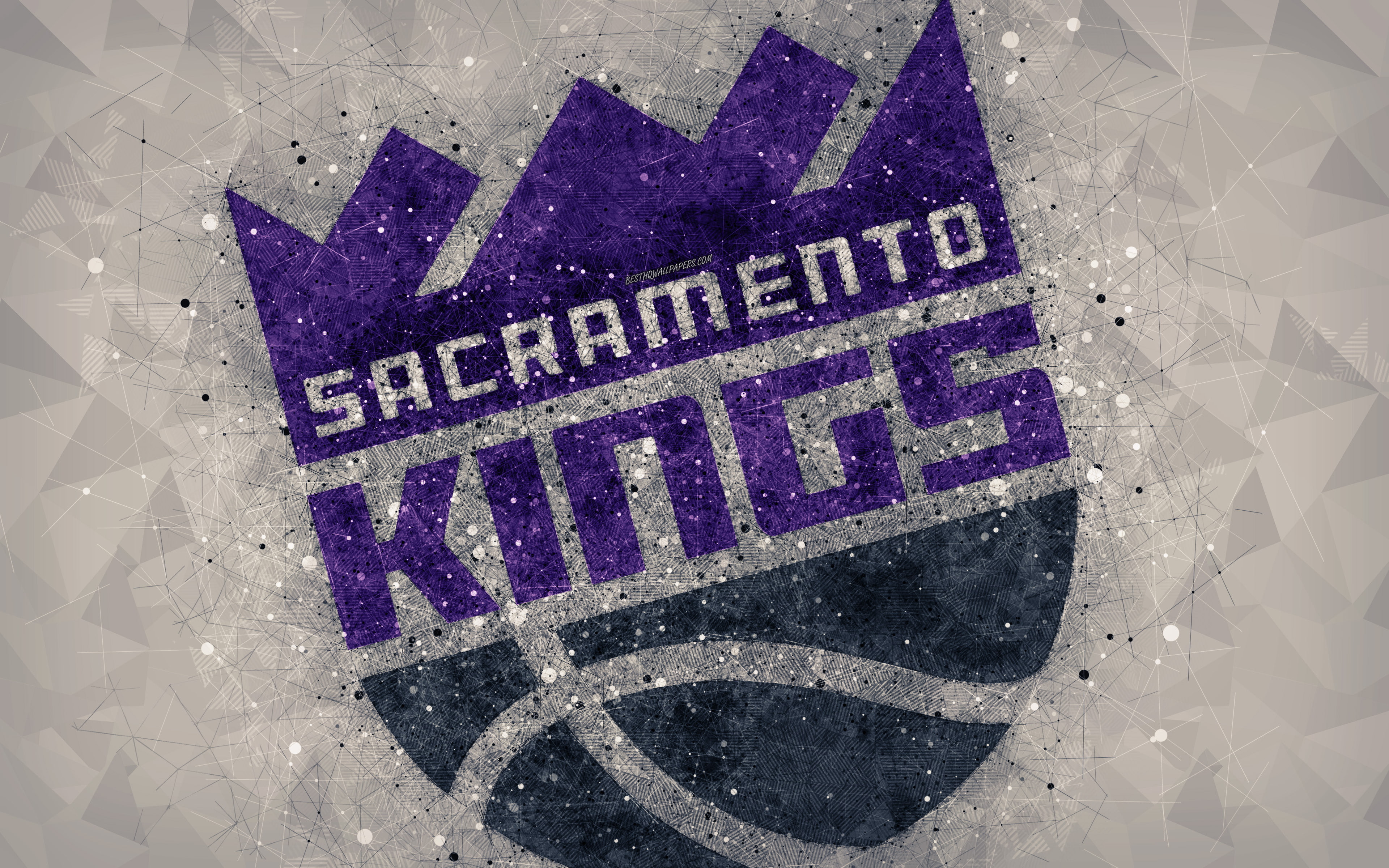 Sacramento Kings, NBA, 4K, Basketball, Logo, HD Wallpaper