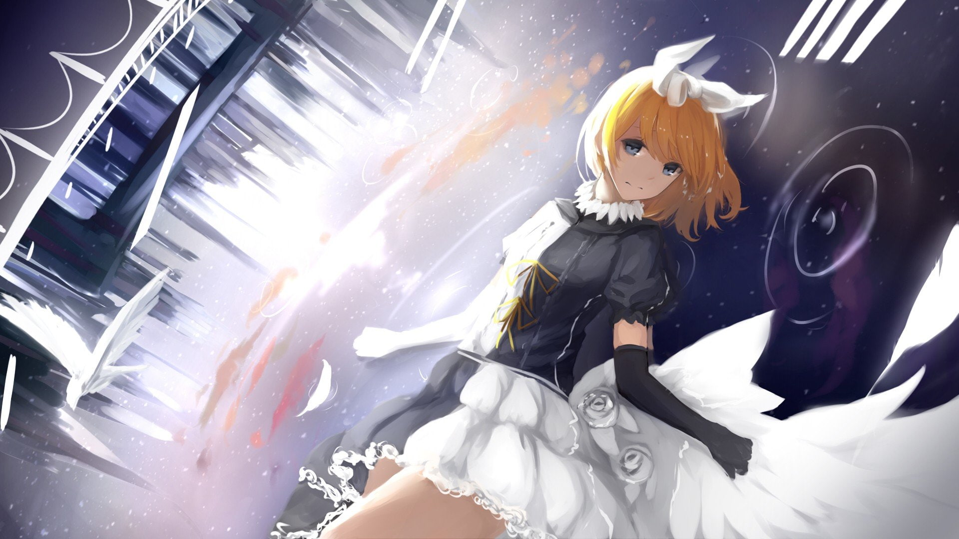 adult, females, headwear, portrait, occupation, indoors, one person, looking at camera, anime girls artwork, equipment, representation, technology, astronaut, HD Wallpaper