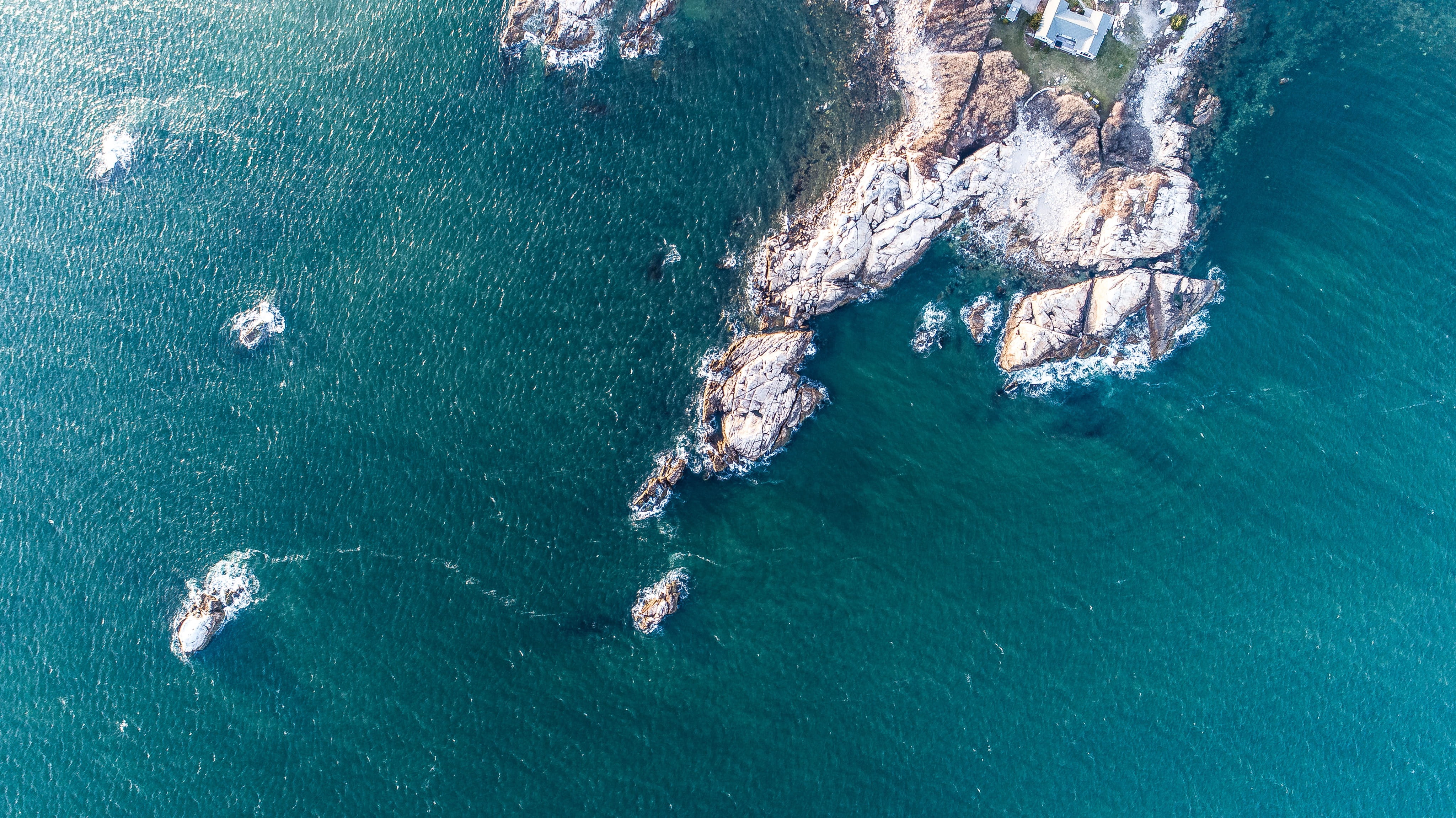 high angle view, from above, beauty in nature, outdoors, rock - object, day, aerial view, sport, aerial, surrounded, water, marine, transportation, sea, HD Wallpaper