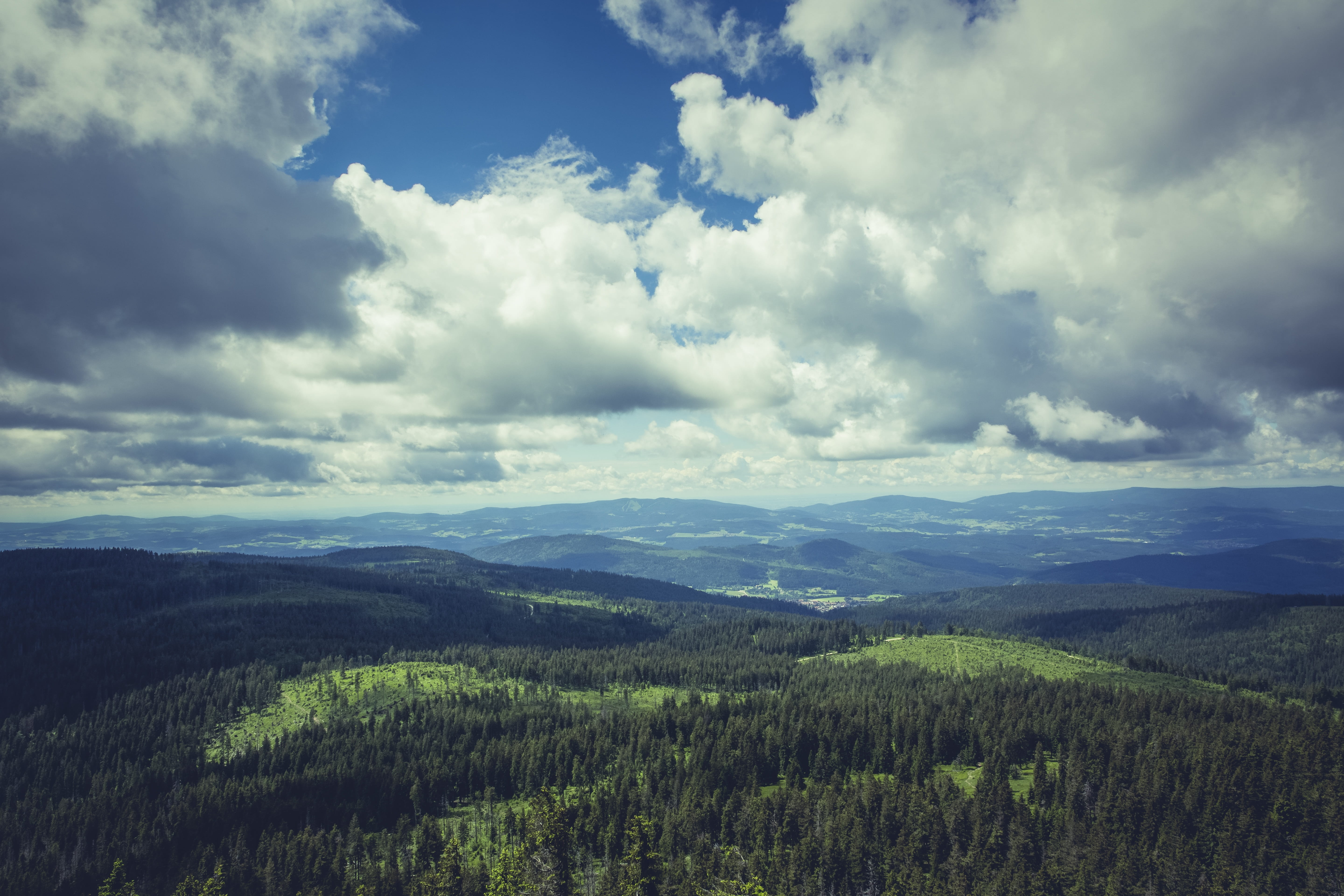 more, scenics - nature, no people, rock, sky, green color, cloud - sky, leisure, land, view, beauty in nature, benefit from, foresight, nature, 5K, tree, HD Wallpaper