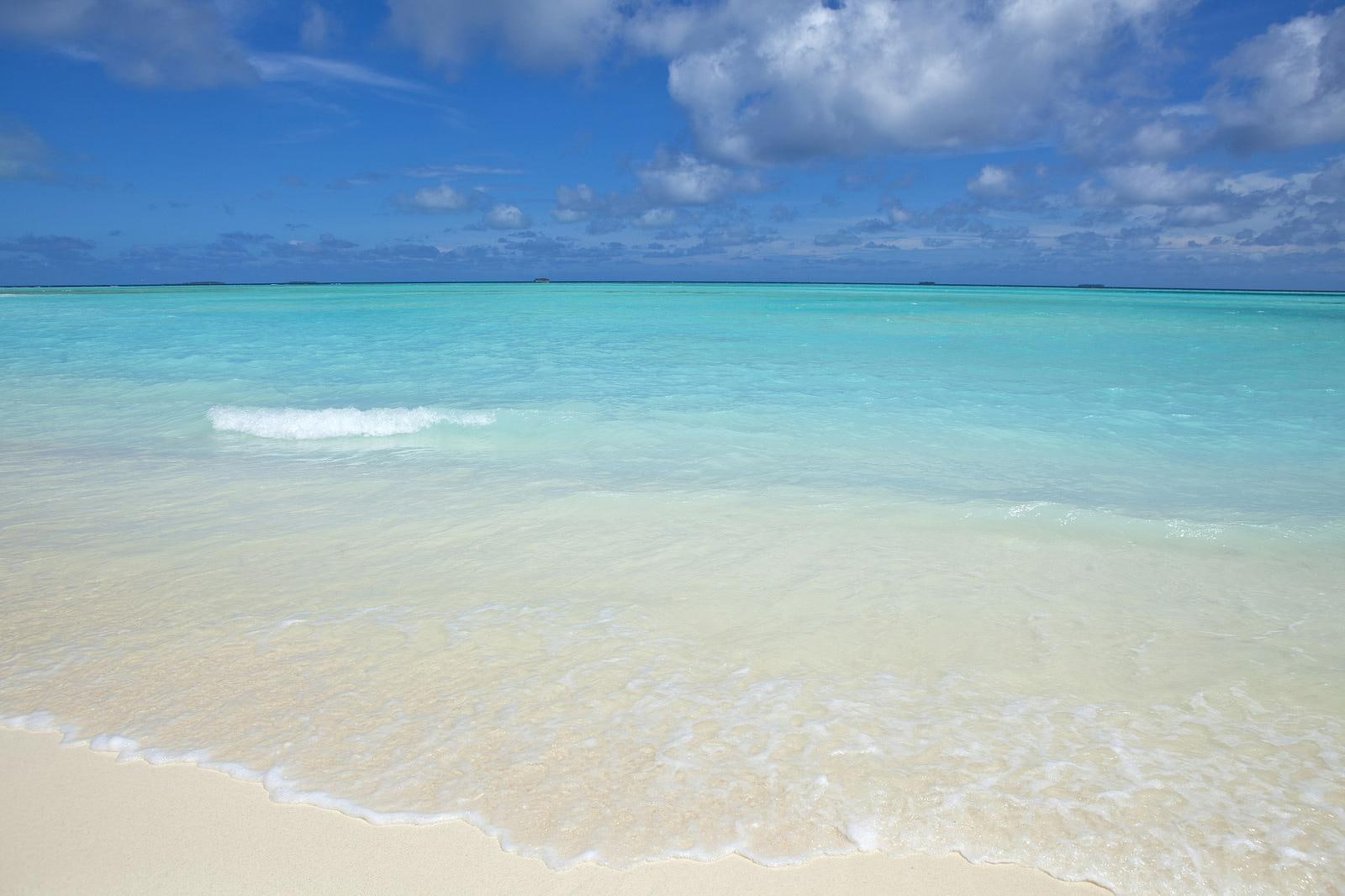 clear, paradise, tropical, aqua, tahiti, blue, sand, ocean, island, waters, beach, white, 720P, bora-bora, islands, HD Wallpaper