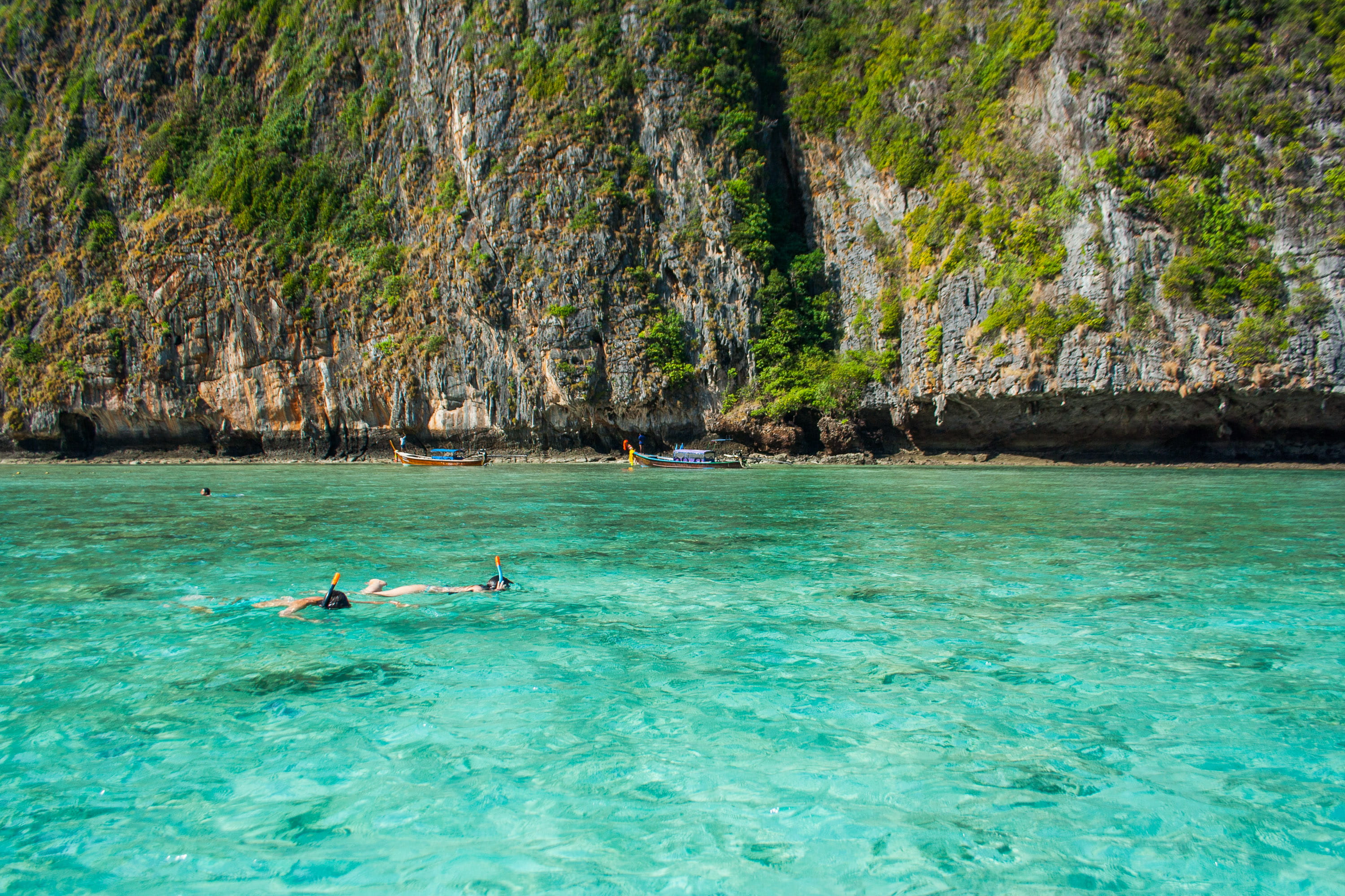relaxation, nature, recreational Pursuit, land, turquoise Colored, idyllic, trip, water, tropical Climate, Sea Water, swimming, people, travel Locations, HD Wallpaper