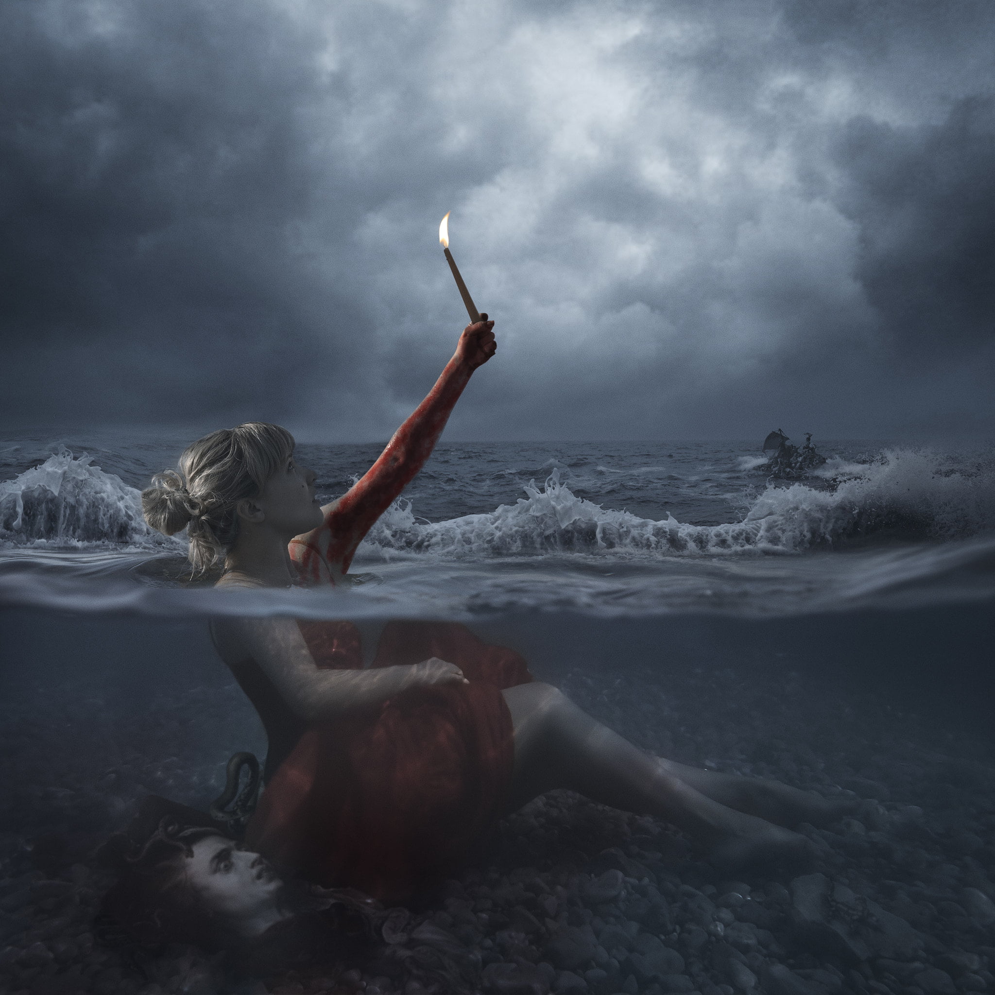 water, one person, nature, 500px, candle, full length, human arm, leisure activity, cloud - sky, sea, lifestyles, Cata Tibori, women, woman, scenics - nature, Phone HD Wallpaper