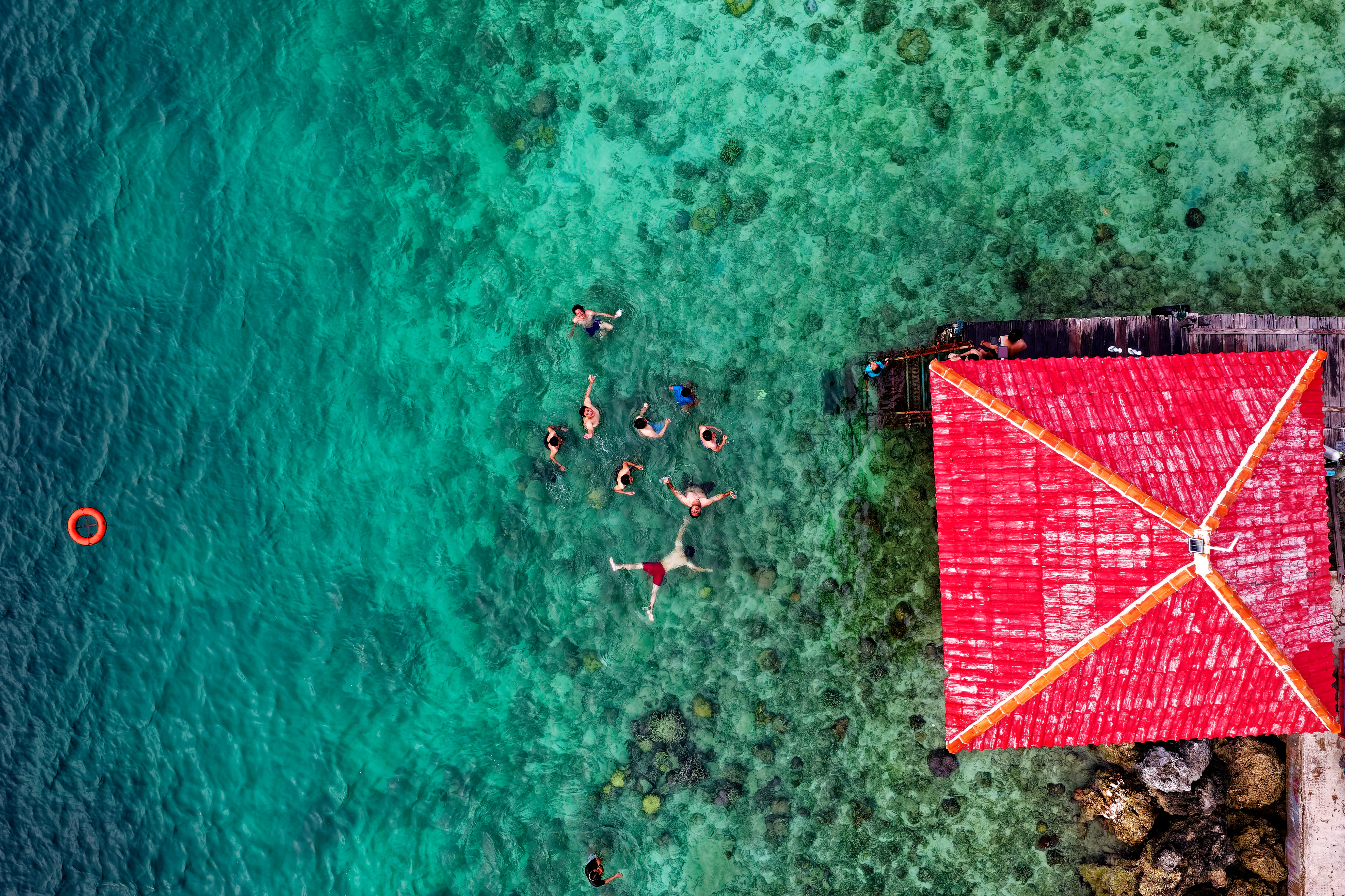 outdoors, daylight, leisure activity, body, background, nature, aerial view, drone, beach, sea, swim, summer, land, reef, rocks, vacations, high angle view, HD Wallpaper