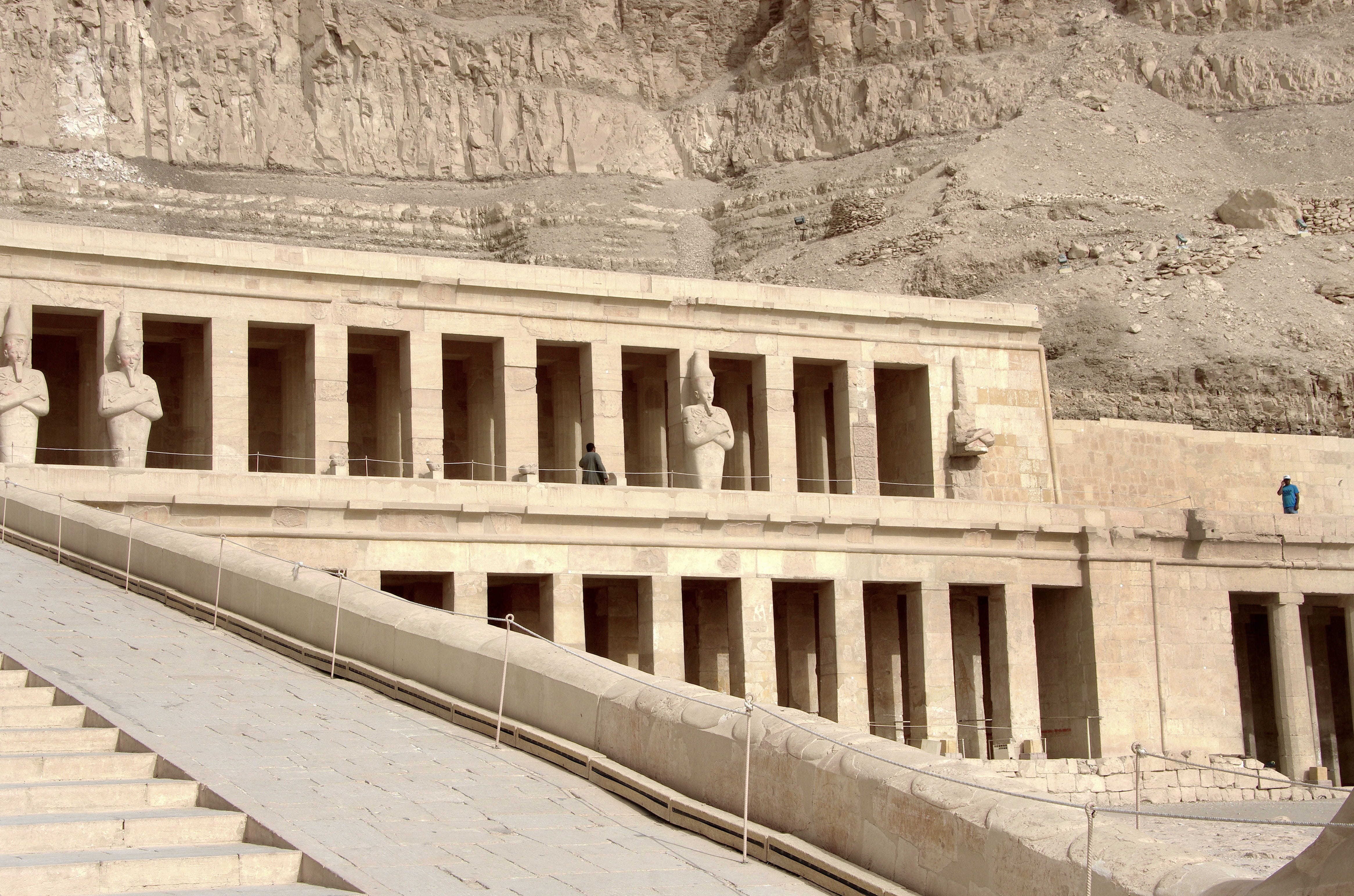 old -1500bc, thebes, building exterior, egypt, history, pharaoh, the past, travel destinations, place of worship, tourism, temple, outdoors, travel, archaeology, HD Wallpaper