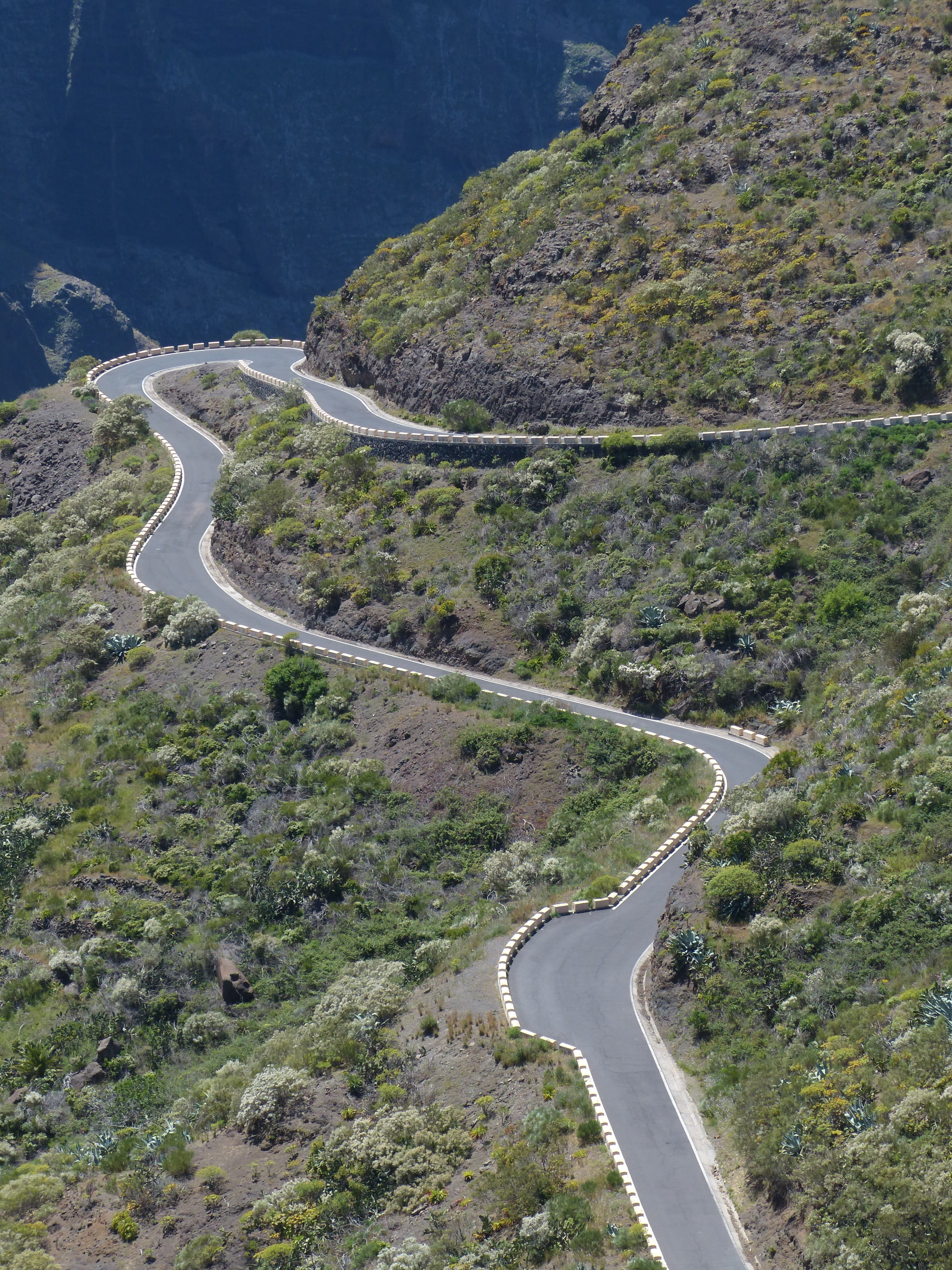 transportation, the way forward, no people, scenics - nature, Mountain Road, beauty in nature, landscape, direction, environment, outdoors, canary islands, Phone HD Wallpaper