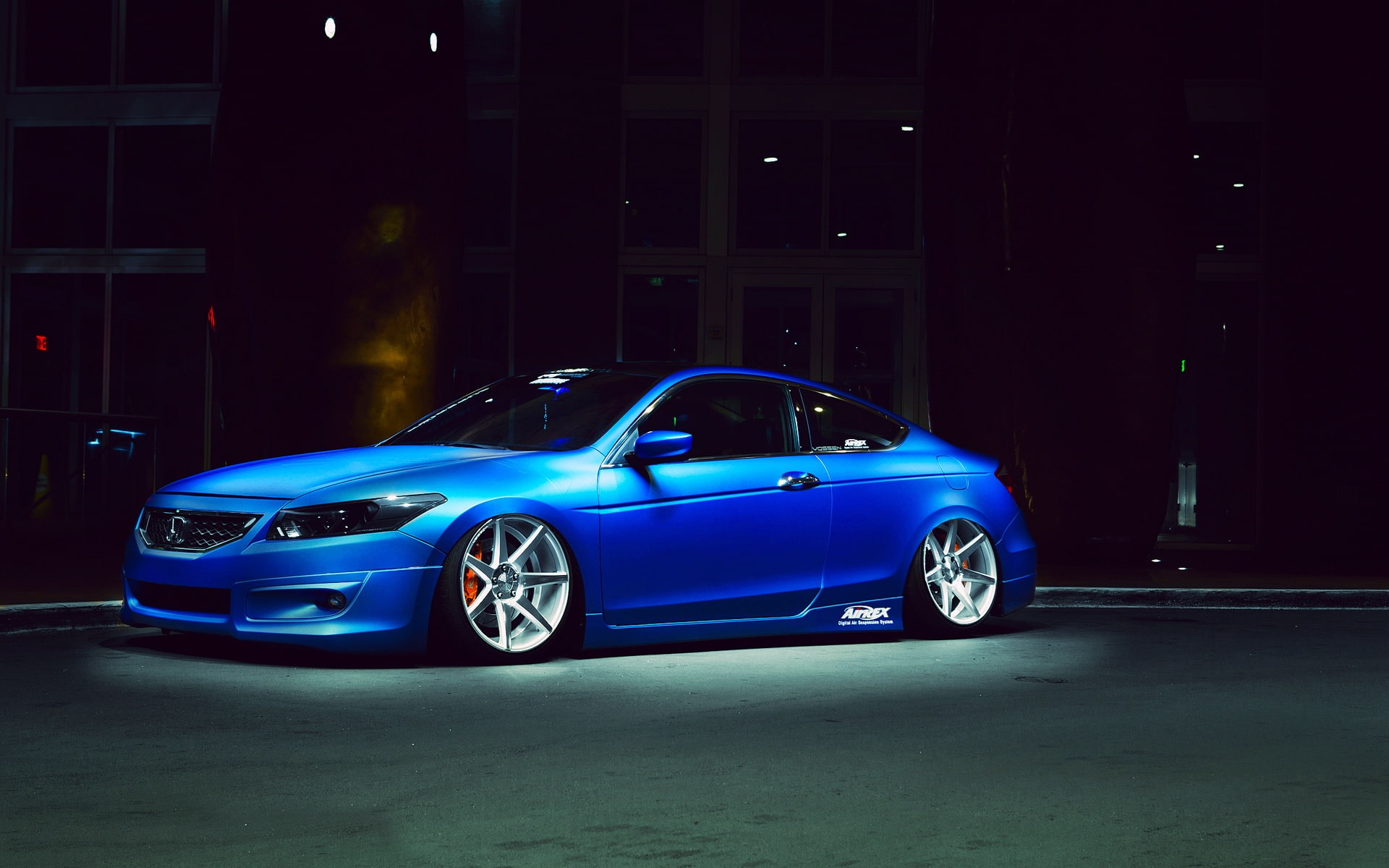 Blue, Night, Honda, accord, 1080P, Car, HD Wallpaper