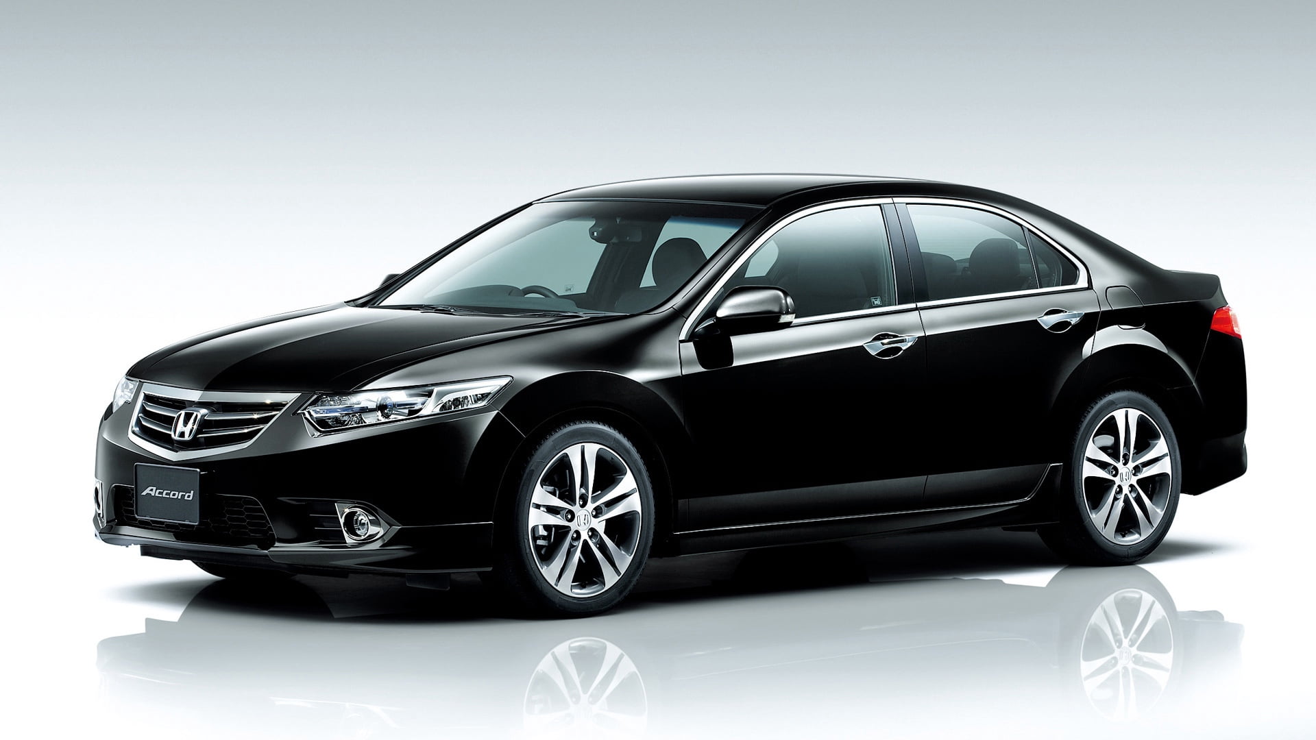 front View, black, honda, generic, motor Vehicle, 1080P, engine, modern, black Color, sedan, technology, speed, white Background, reflection, sports Utility Vehicle, HD Wallpaper