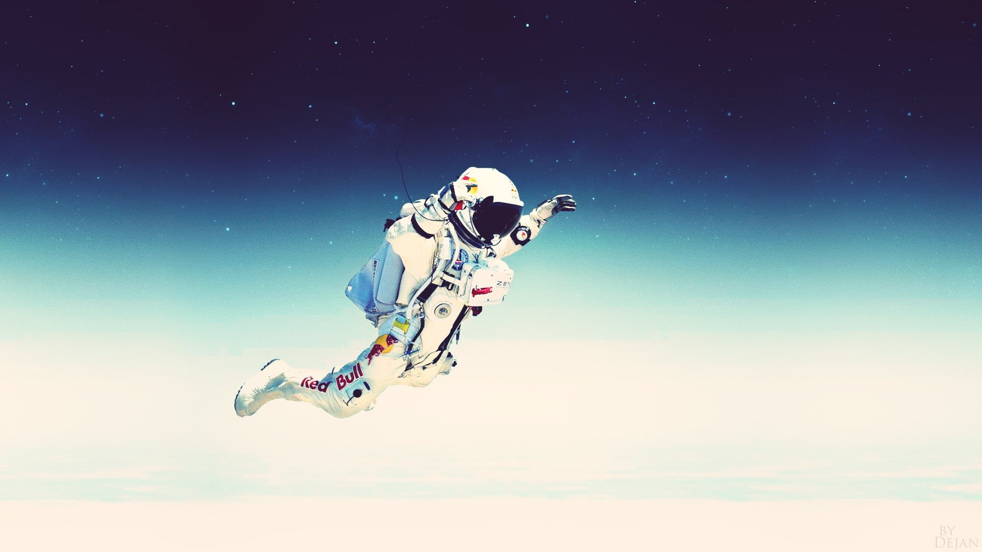 space, astronaut, sky, 1080P, falling, HD Wallpaper